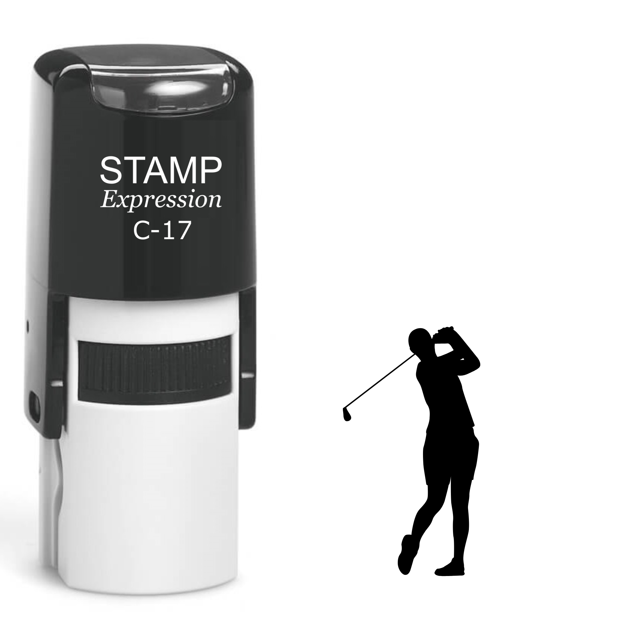 Golf Player Self Inking Rubber Stamp (SH-62394)