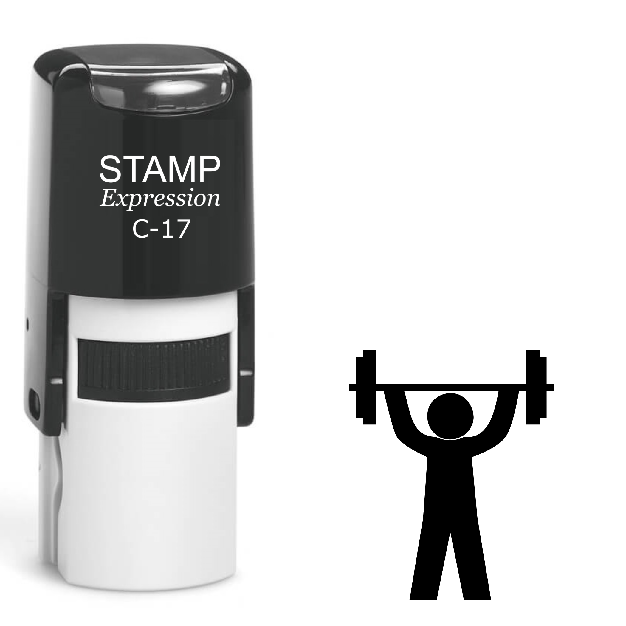 Barbell Self Inking Rubber Stamp (SH-62454)