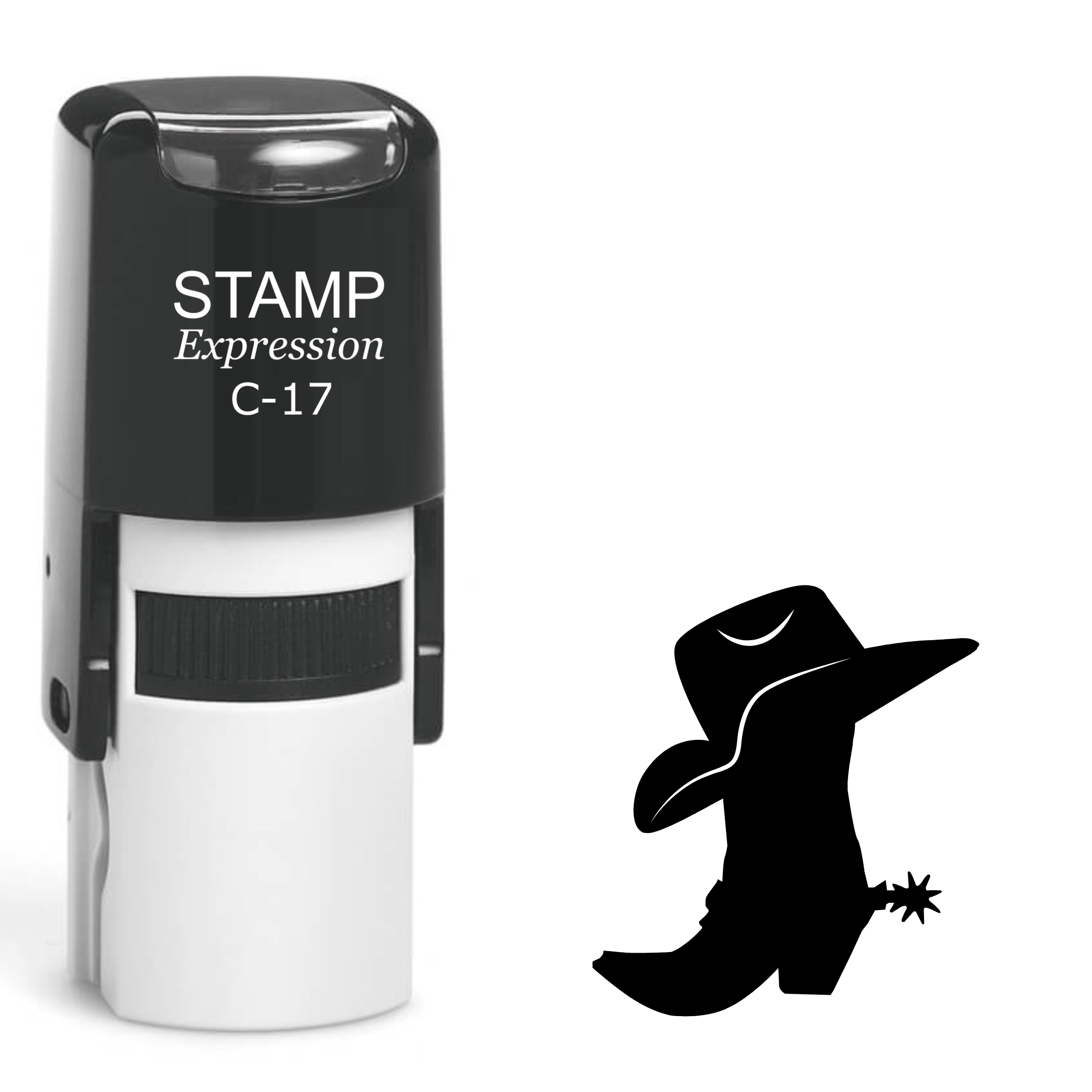 Cowboy Hat and a Boot Self Inking Rubber Stamp (SH-62469)