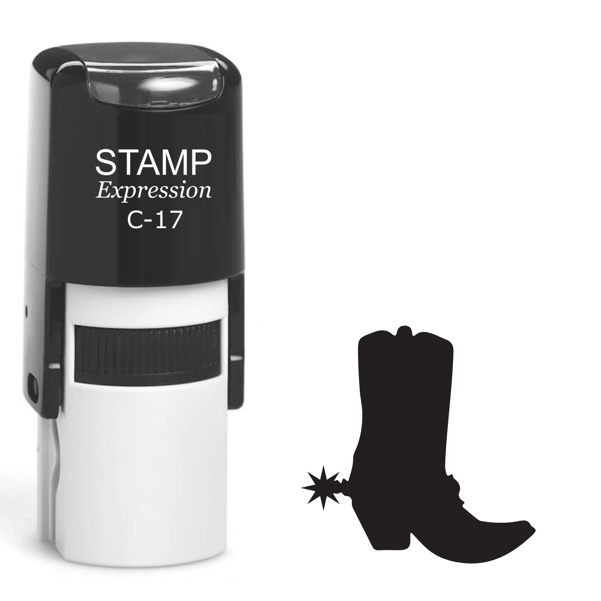 Cowboy Boot Self Inking Rubber Stamp (SH-62470)