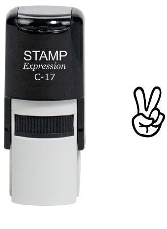 Peace Sign Self Inking Rubber Stamp