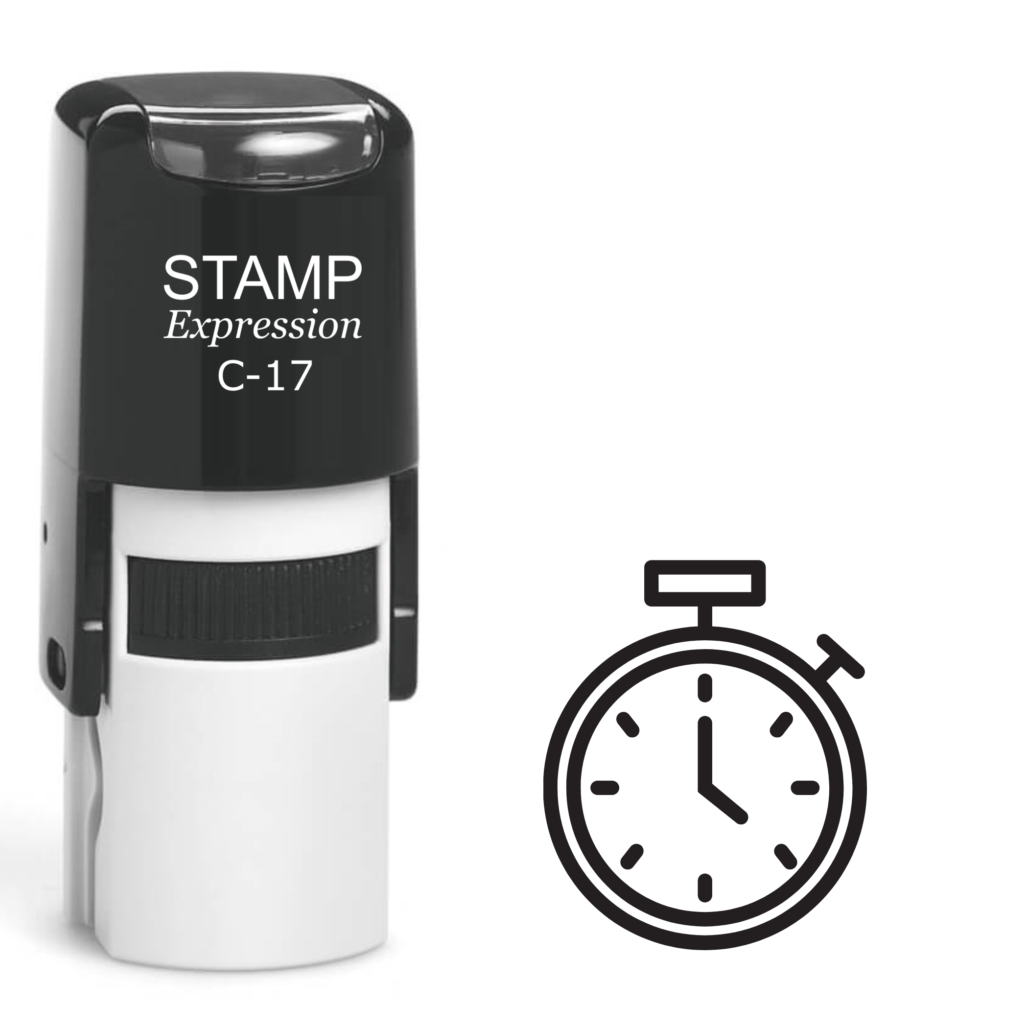 Stopwatch Self Inking Rubber Stamp (SH-62598)