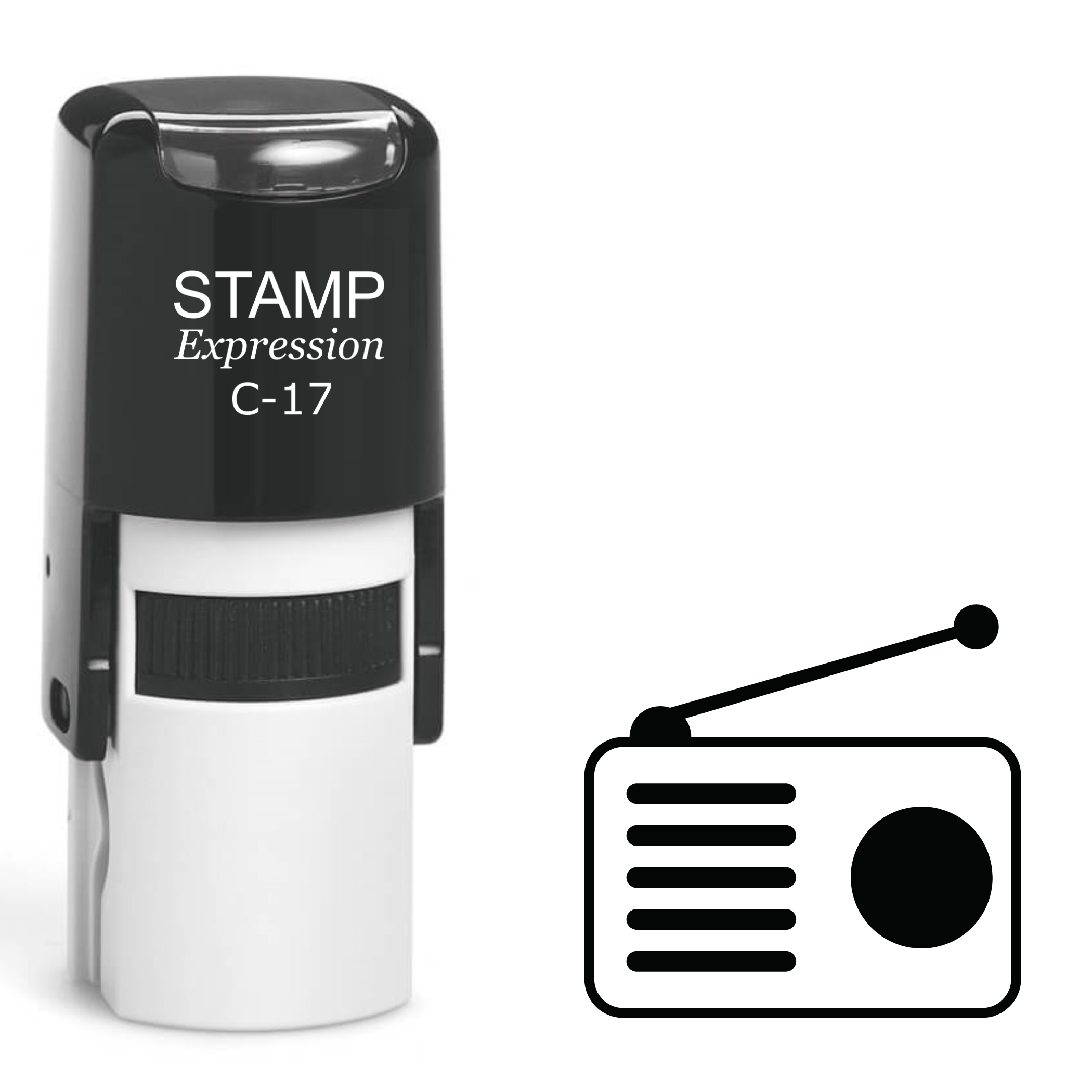 Radio Self Inking Rubber Stamp (SH-62617)
