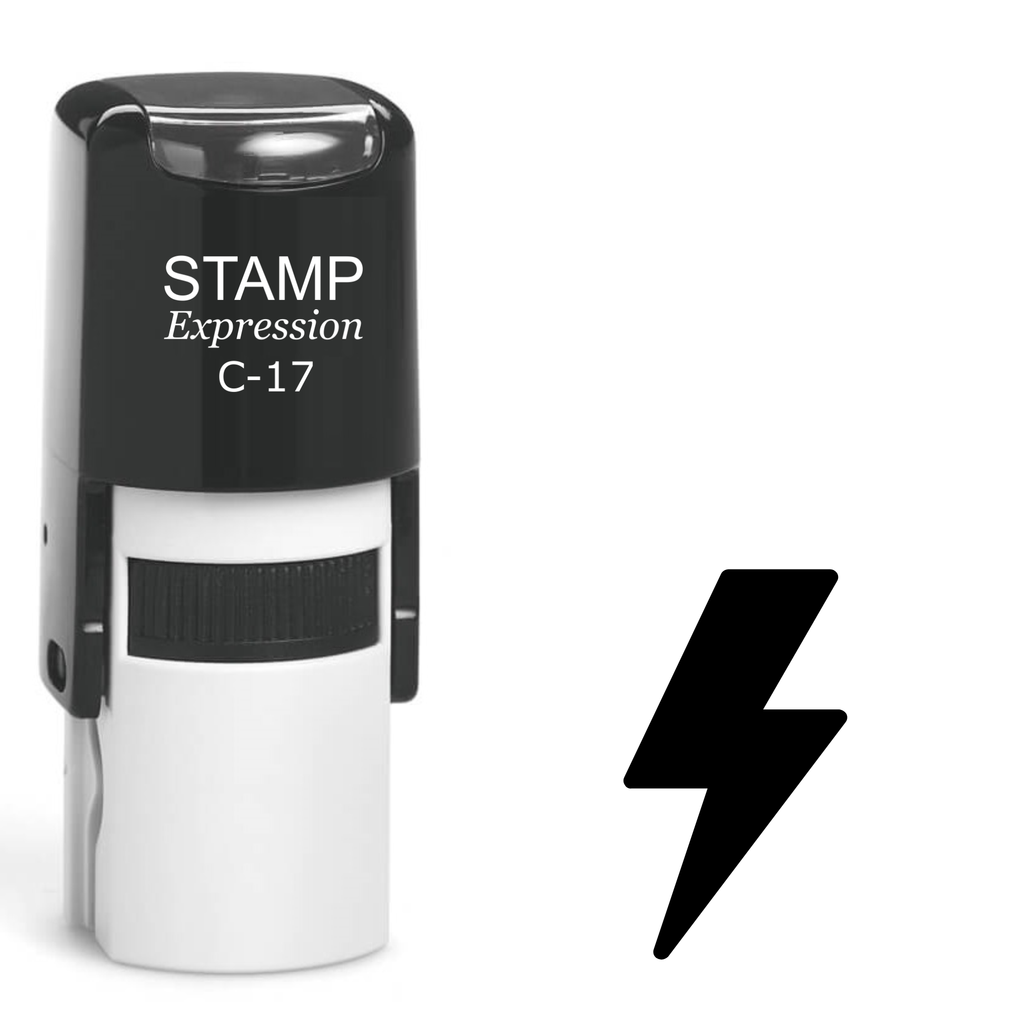 Lightning Bolt Symbol Self Inking Rubber Stamp (SH-62629)