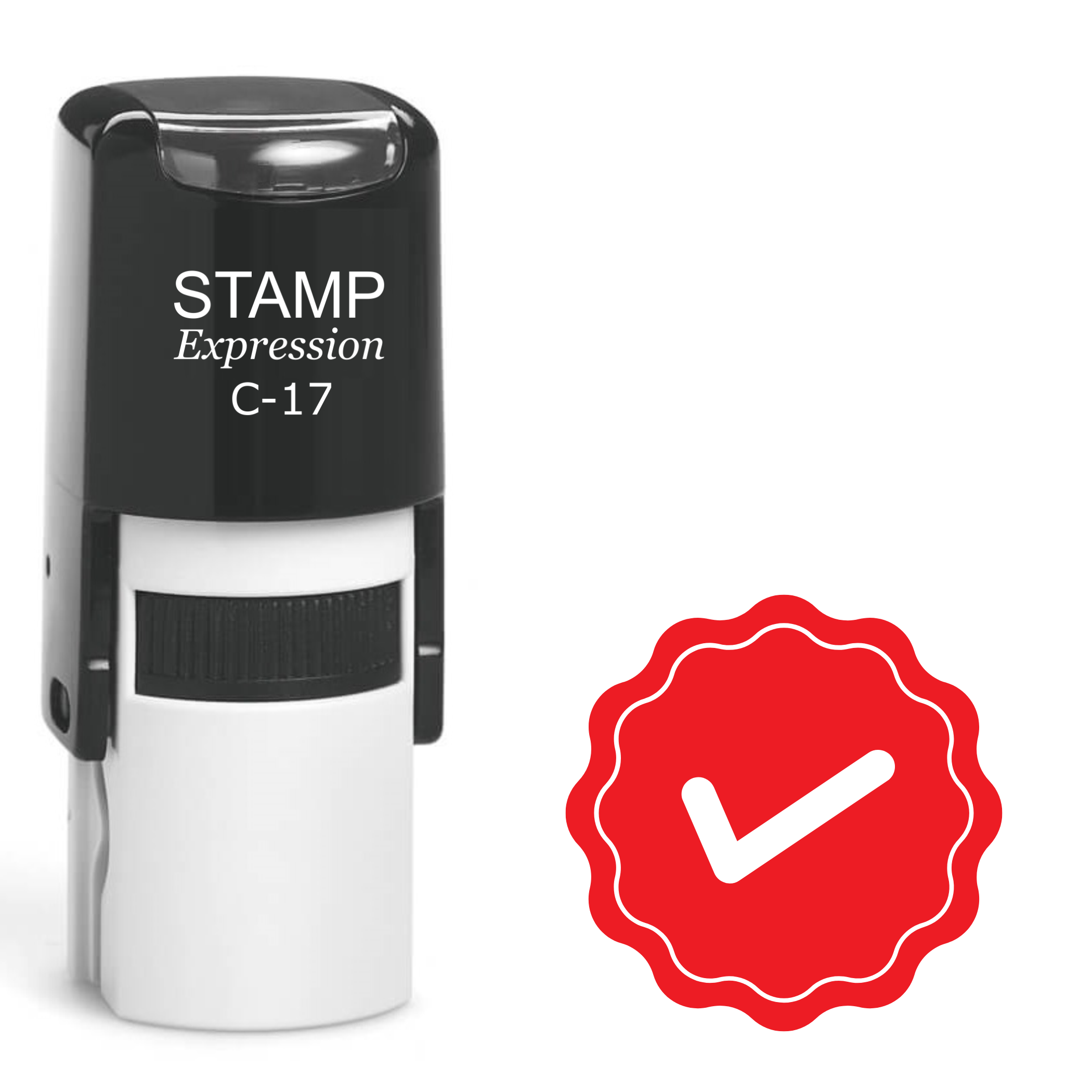 Red Check Mark Self Inking Rubber Stamp (SH-62654)