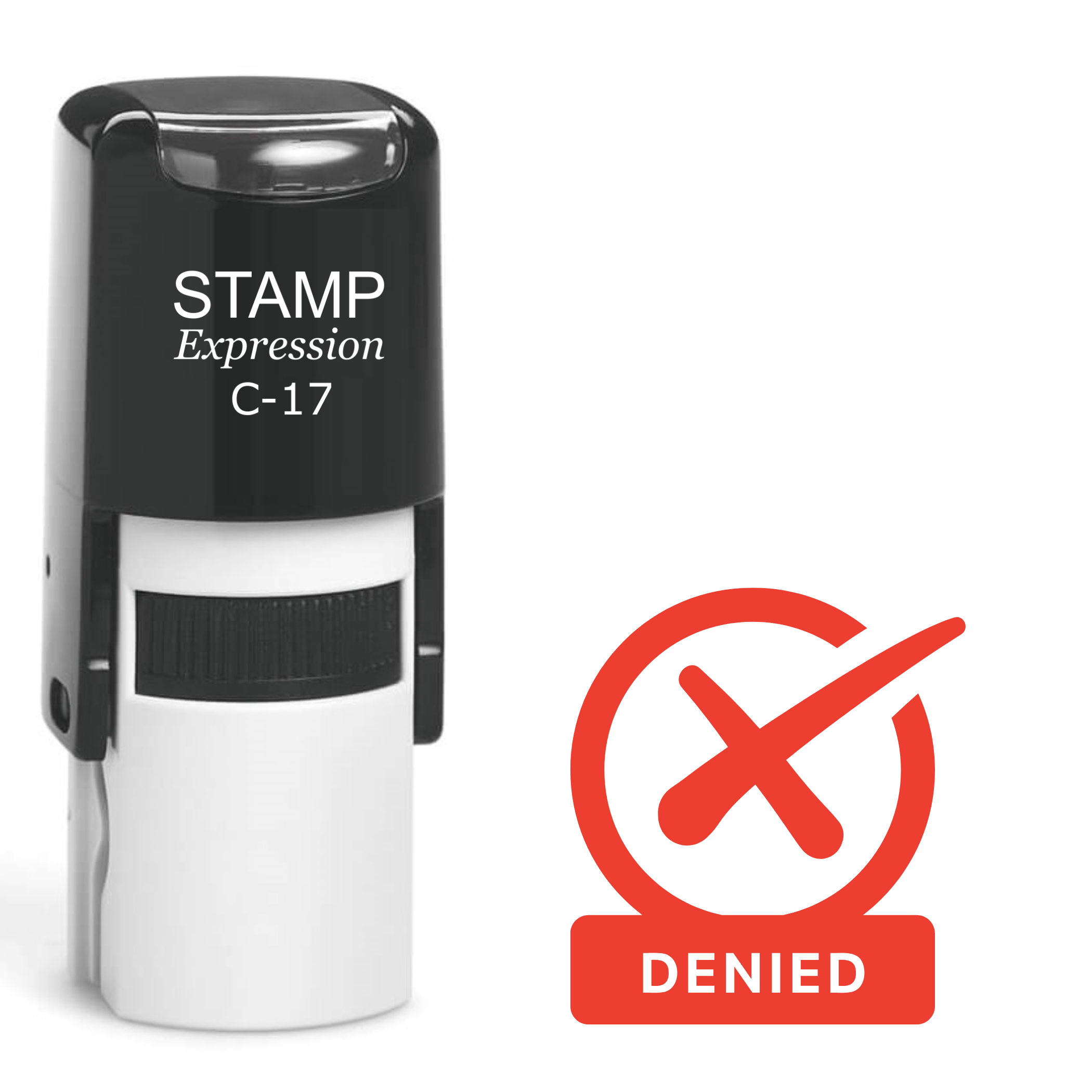 Denied X Mark Self Inking Rubber Stamp (SH-62656)