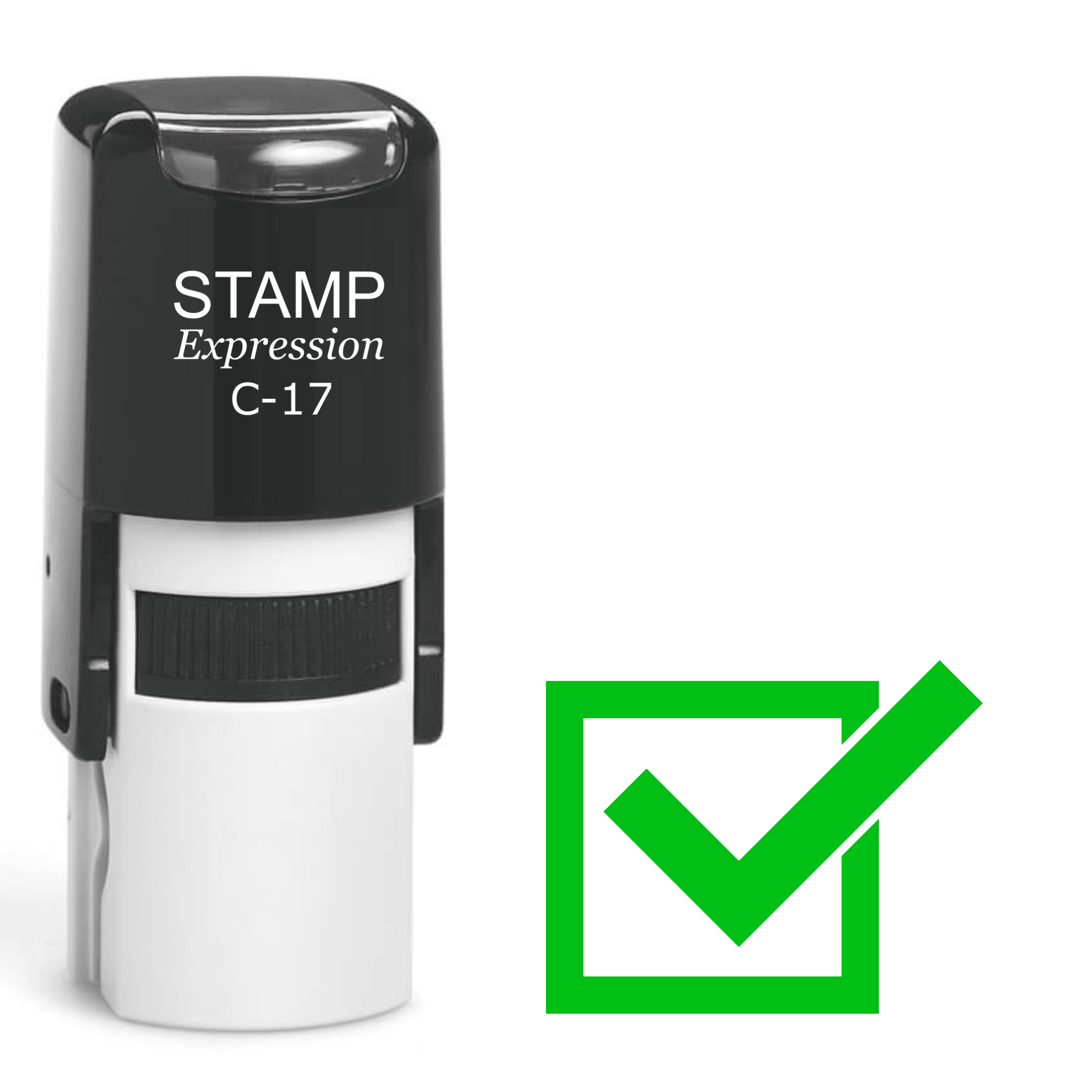 Square Check Mark Self Inking Rubber Stamp (SH-62697)