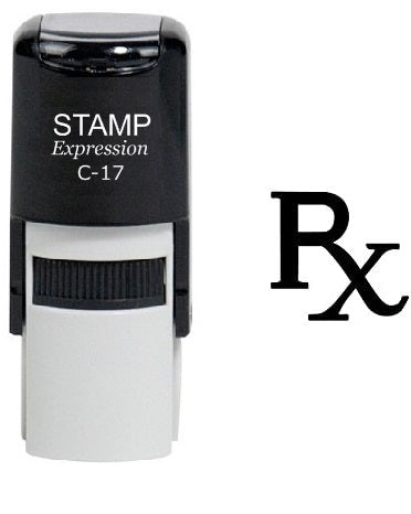 Medical Prescription Rx Symbol Self Inking Rubber Stamp