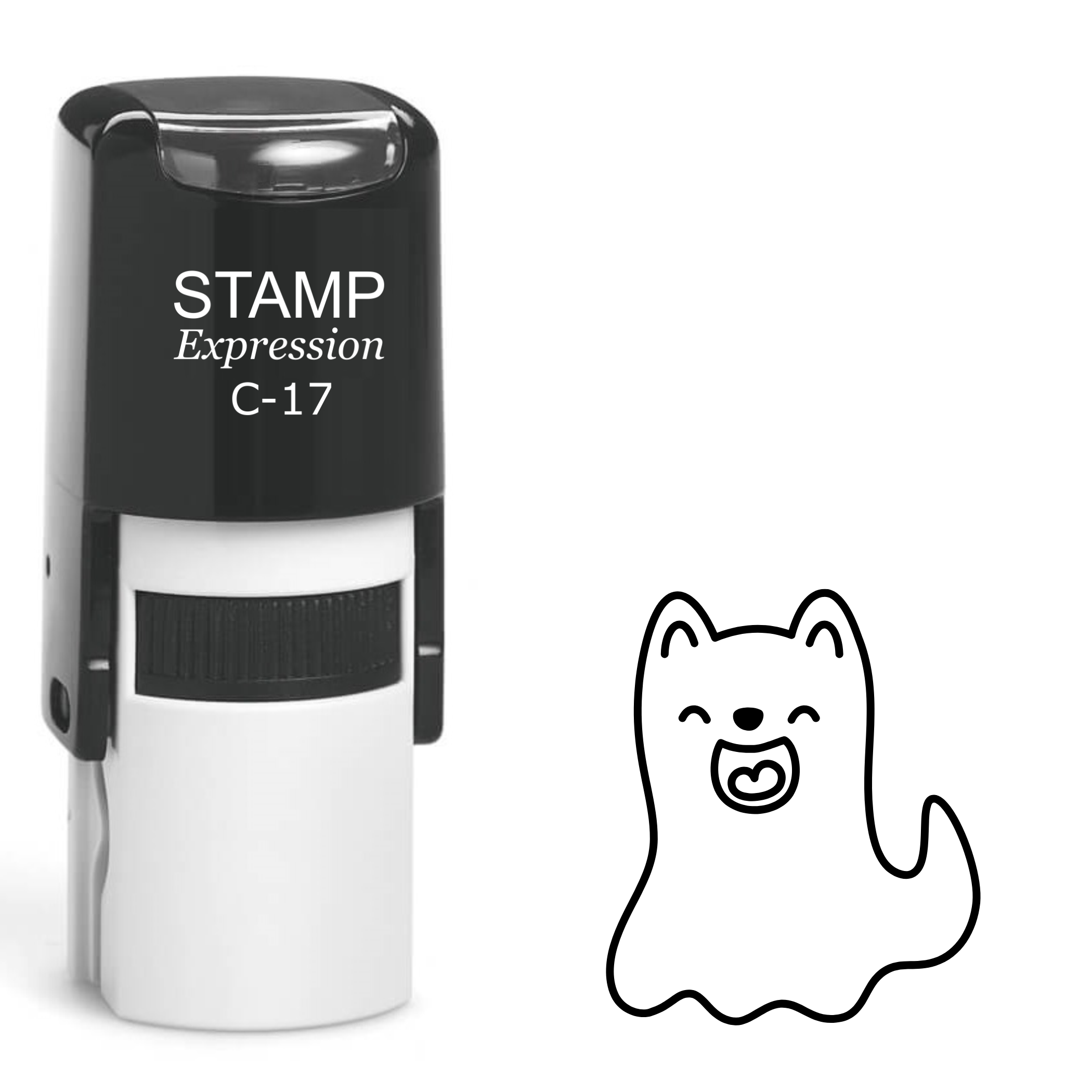 Halloween puppy ghost Self Inking Rubber Stamp (SH-62732)