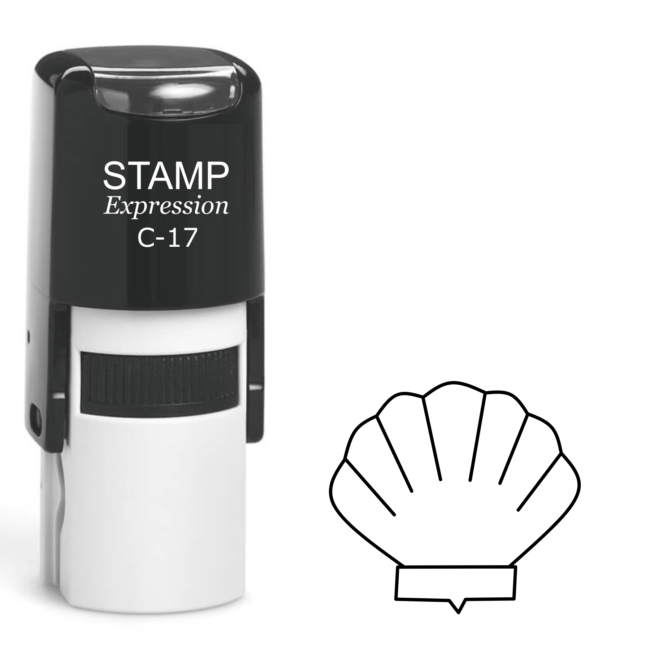 Beach oyster shell summer Self Inking Rubber Stamp (SH-62782)
