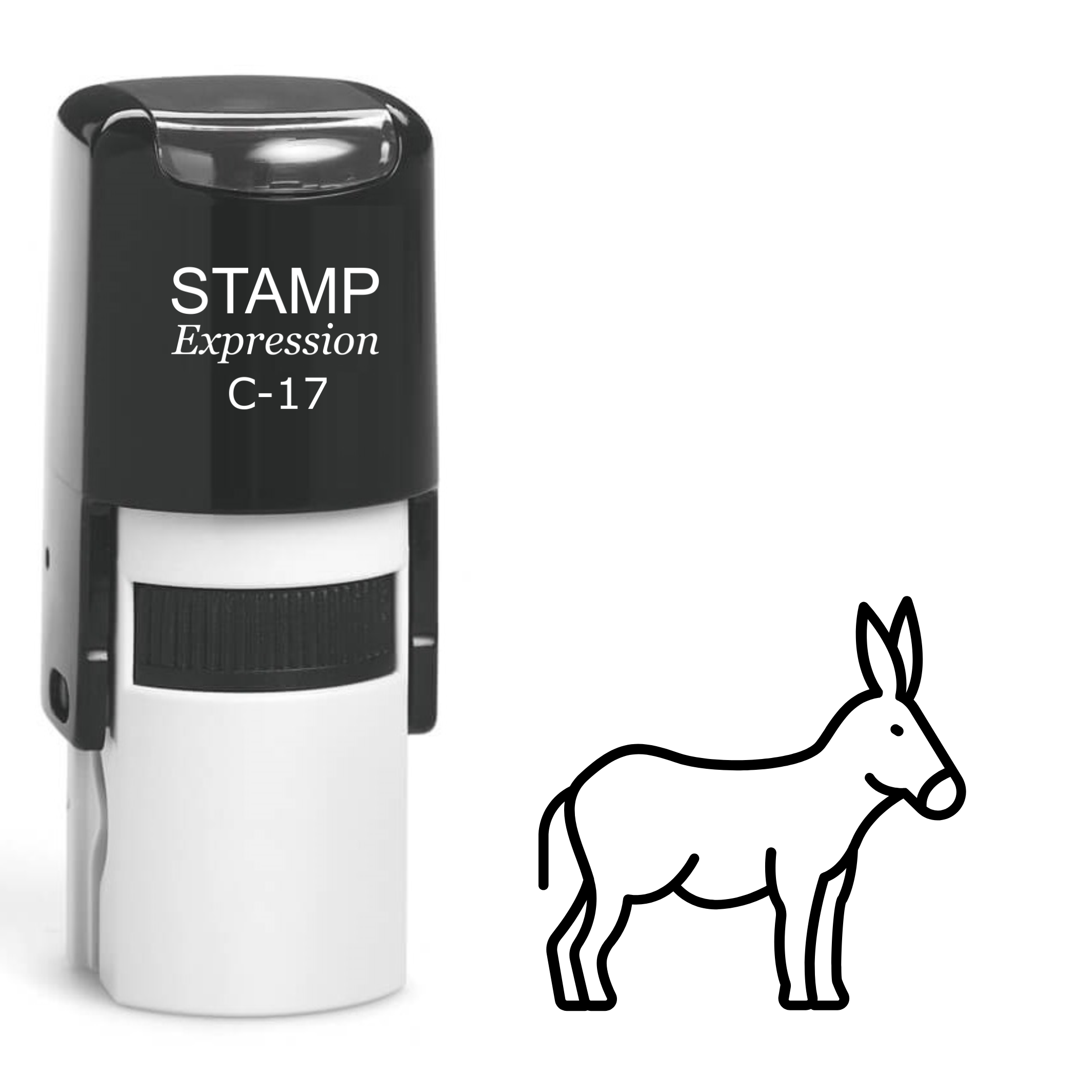Donkey outline Self Inking Rubber Stamp (SH-62833)