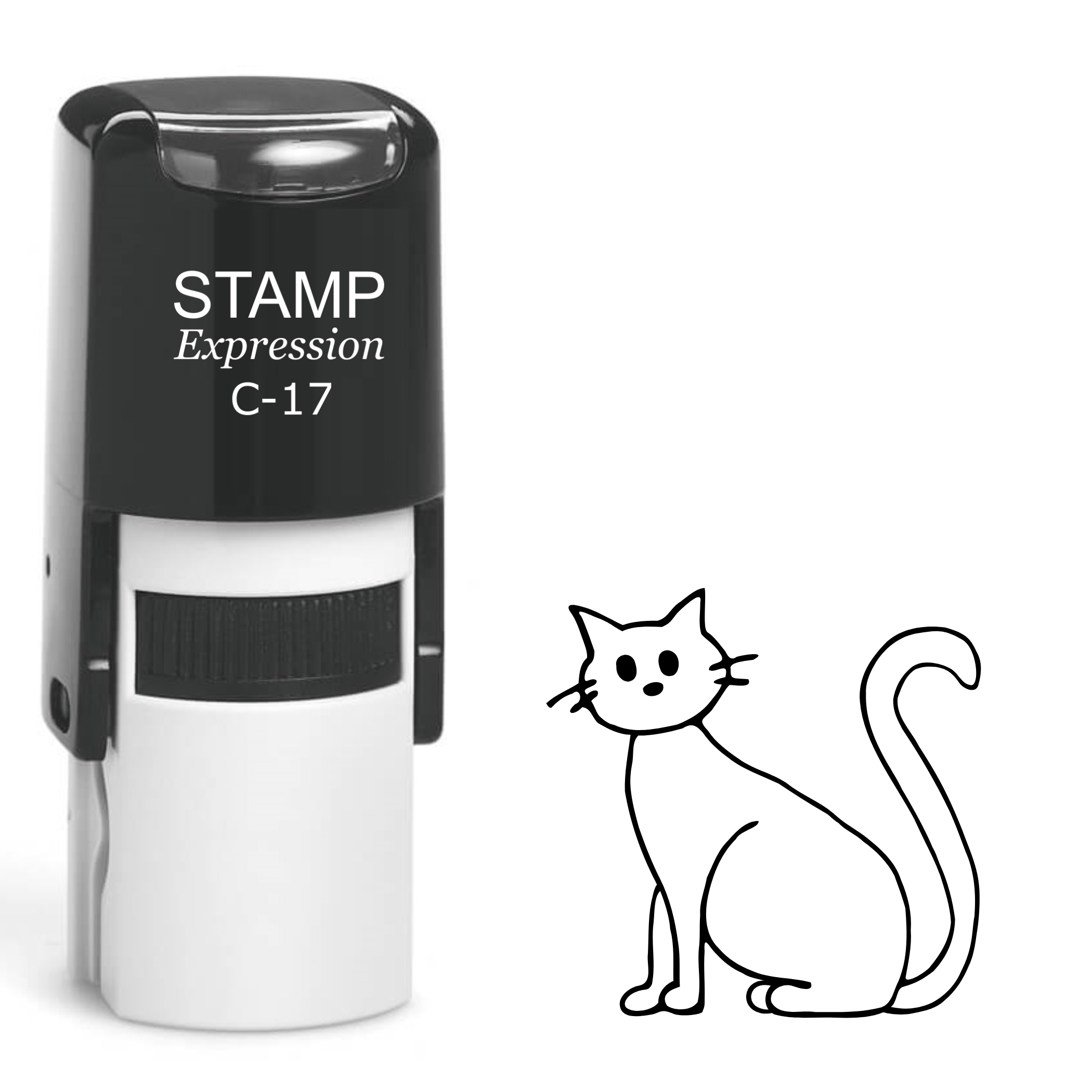 Cat outline Self Inking Rubber Stamp (SH-62850)