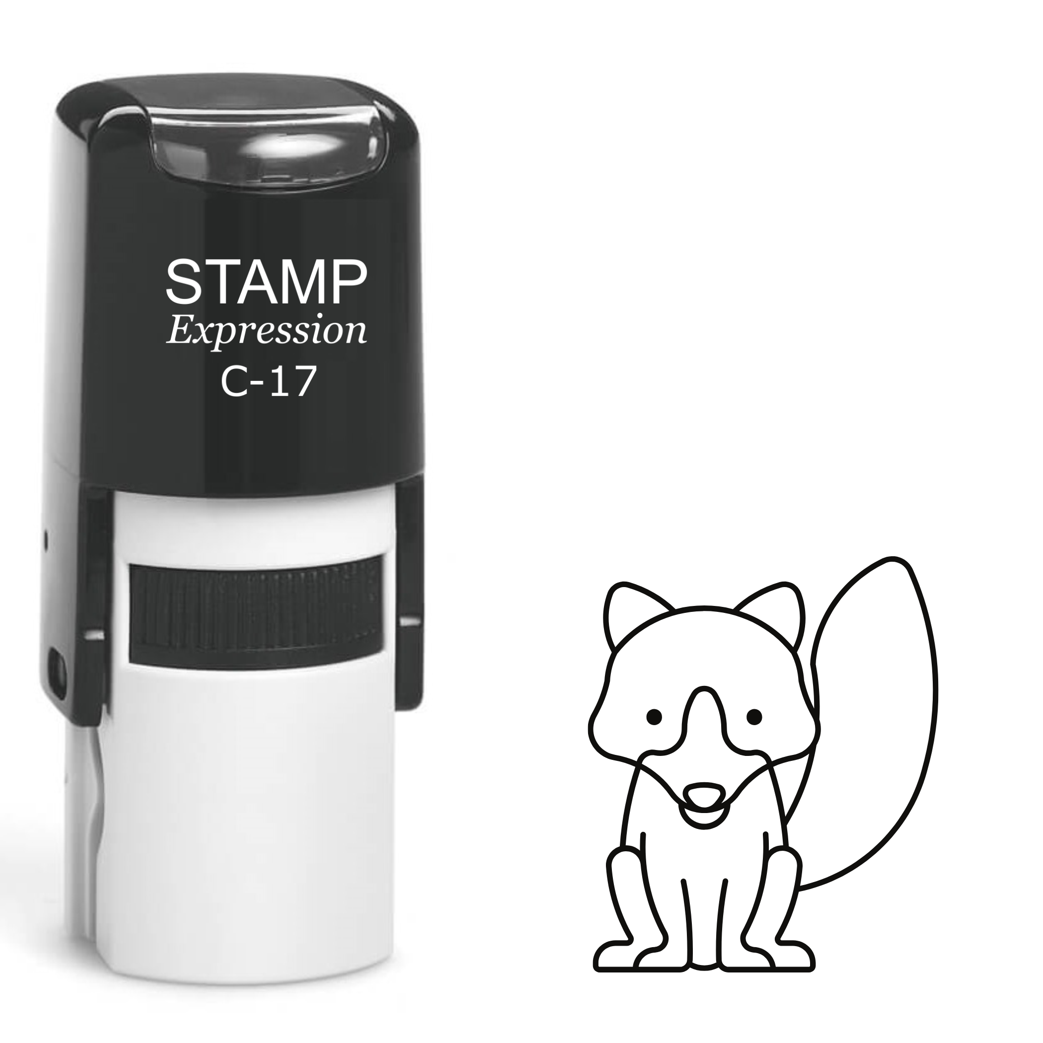 Wolf outline Self Inking Rubber Stamp (SH-62853)