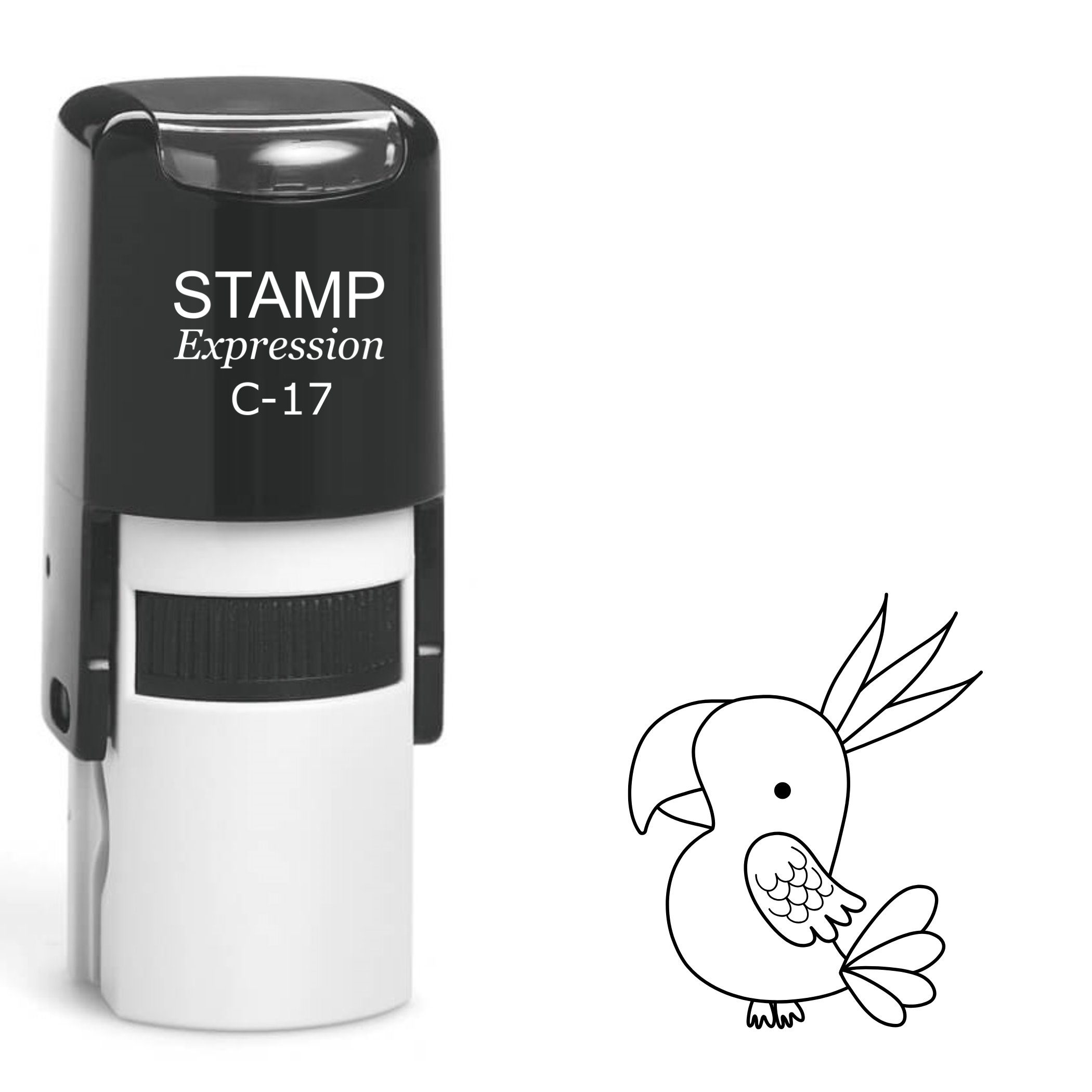 Baby parrot outline Self Inking Rubber Stamp (SH-62869)