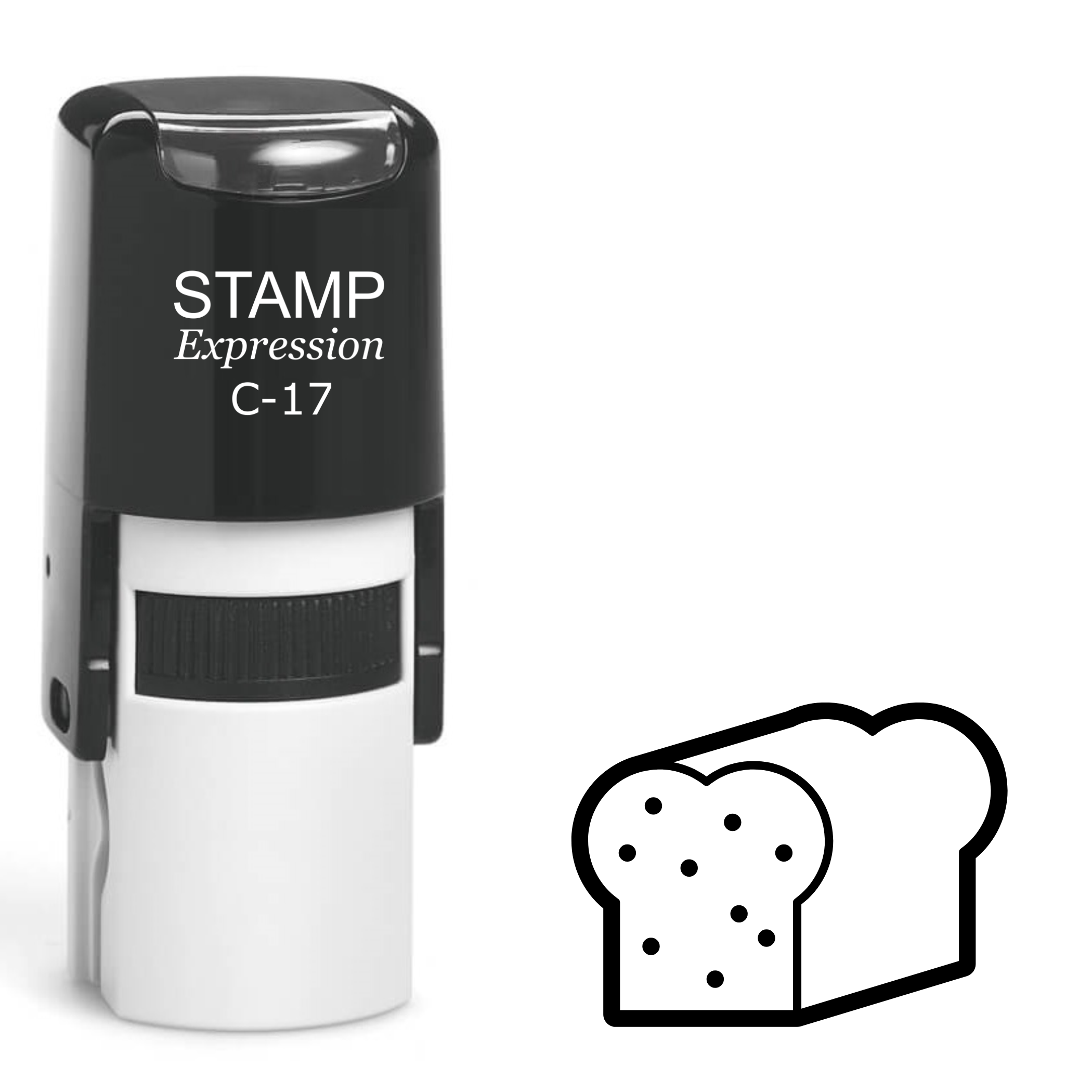 Loaf of bread outline Self Inking Rubber Stamp (SH-62891)