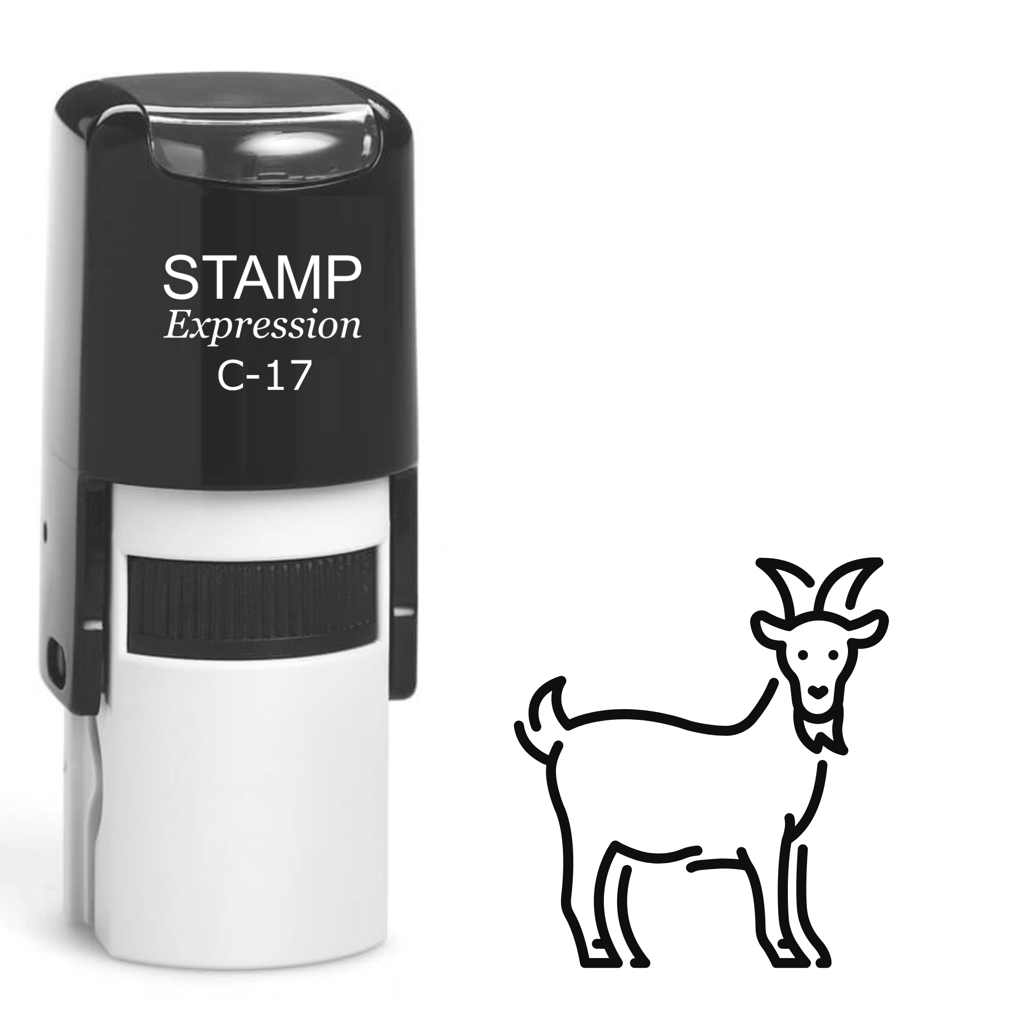 Funny goat outline Self Inking Rubber Stamp (SH-62895)