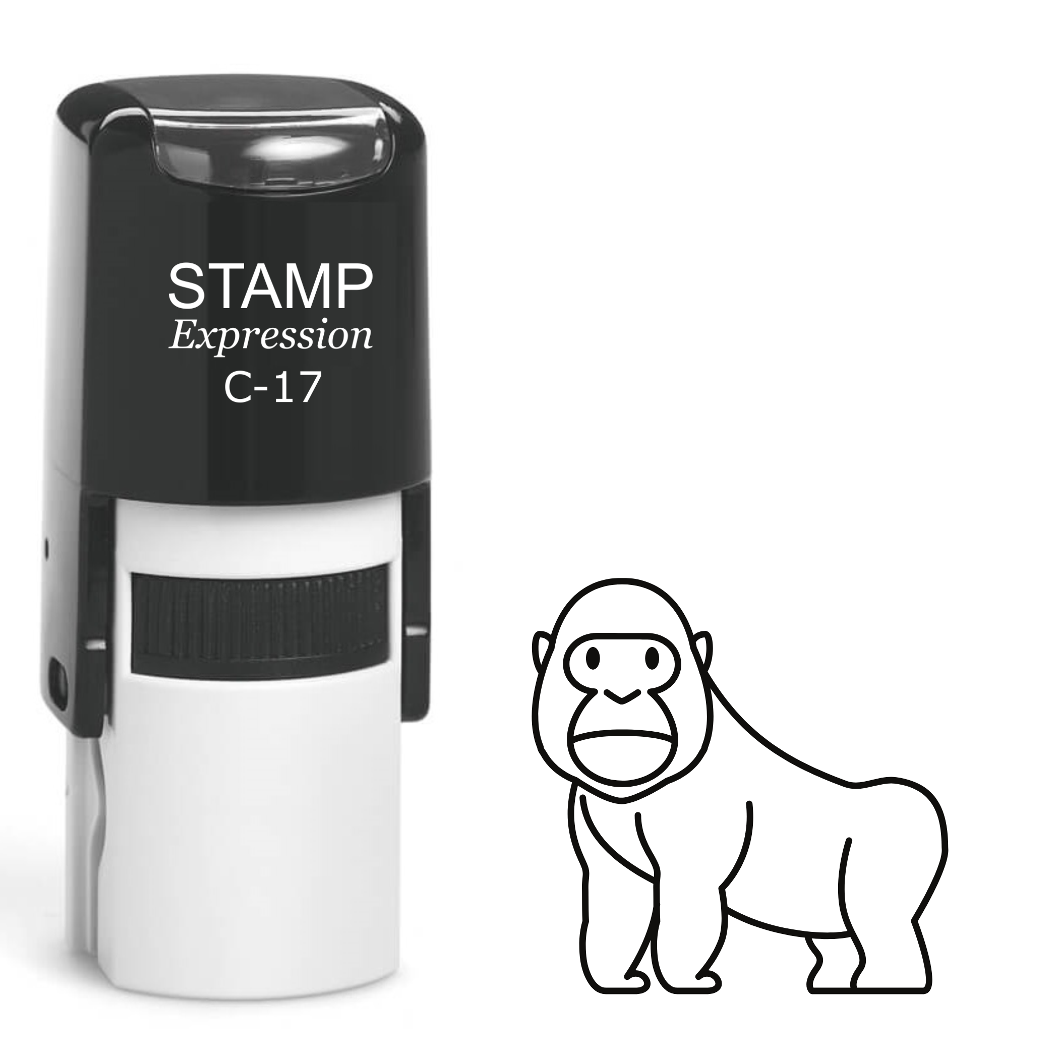 Gorilla outline Self Inking Rubber Stamp (SH-62898)