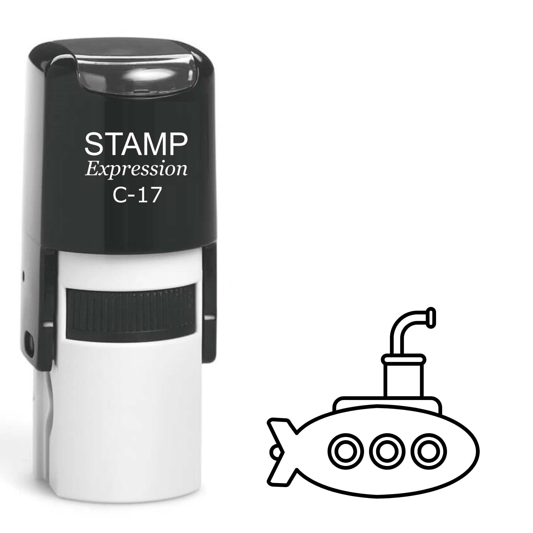 Submarine outline Self Inking Rubber Stamp (SH-62907)
