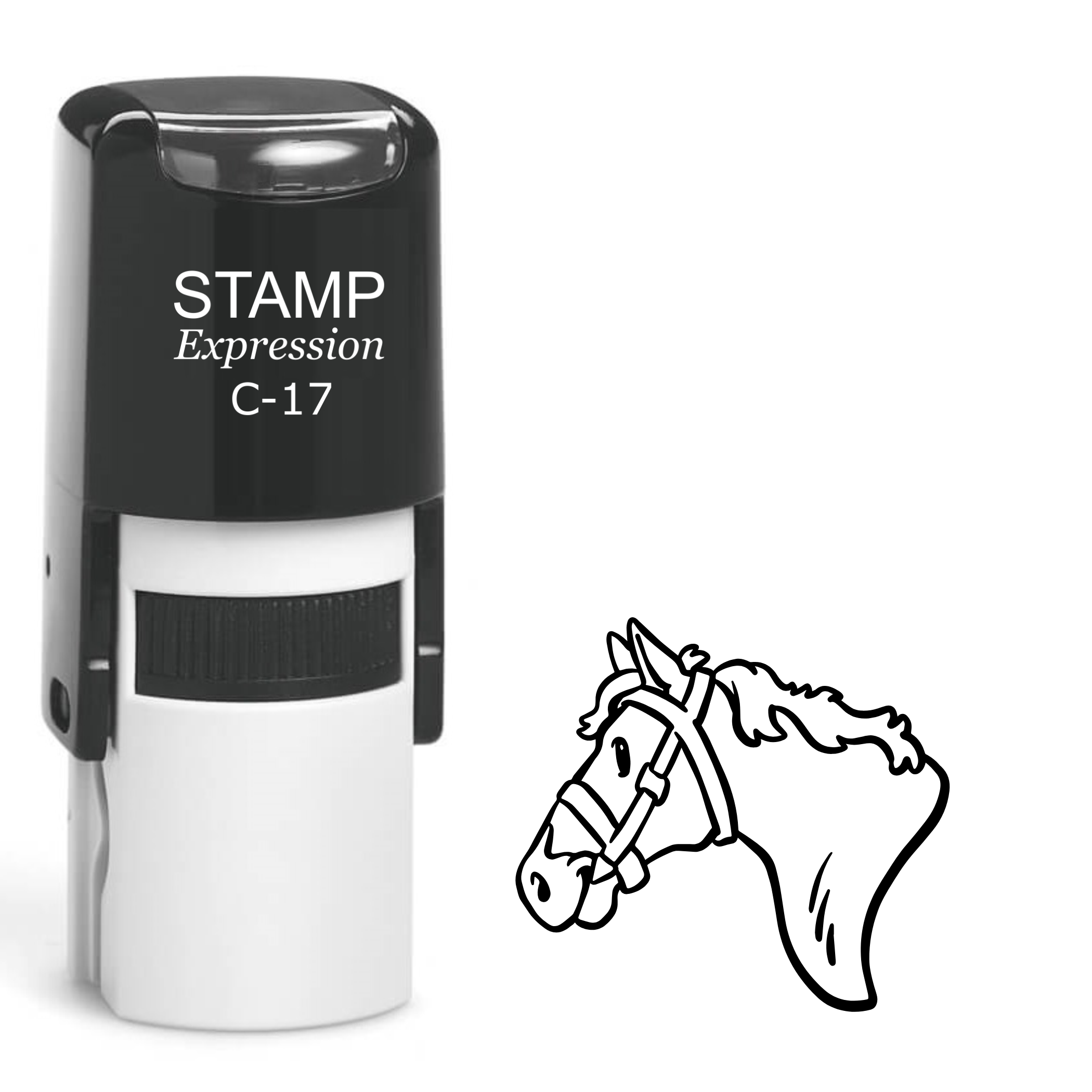 Horse head turned left Self Inking Rubber Stamp (SH-62920)