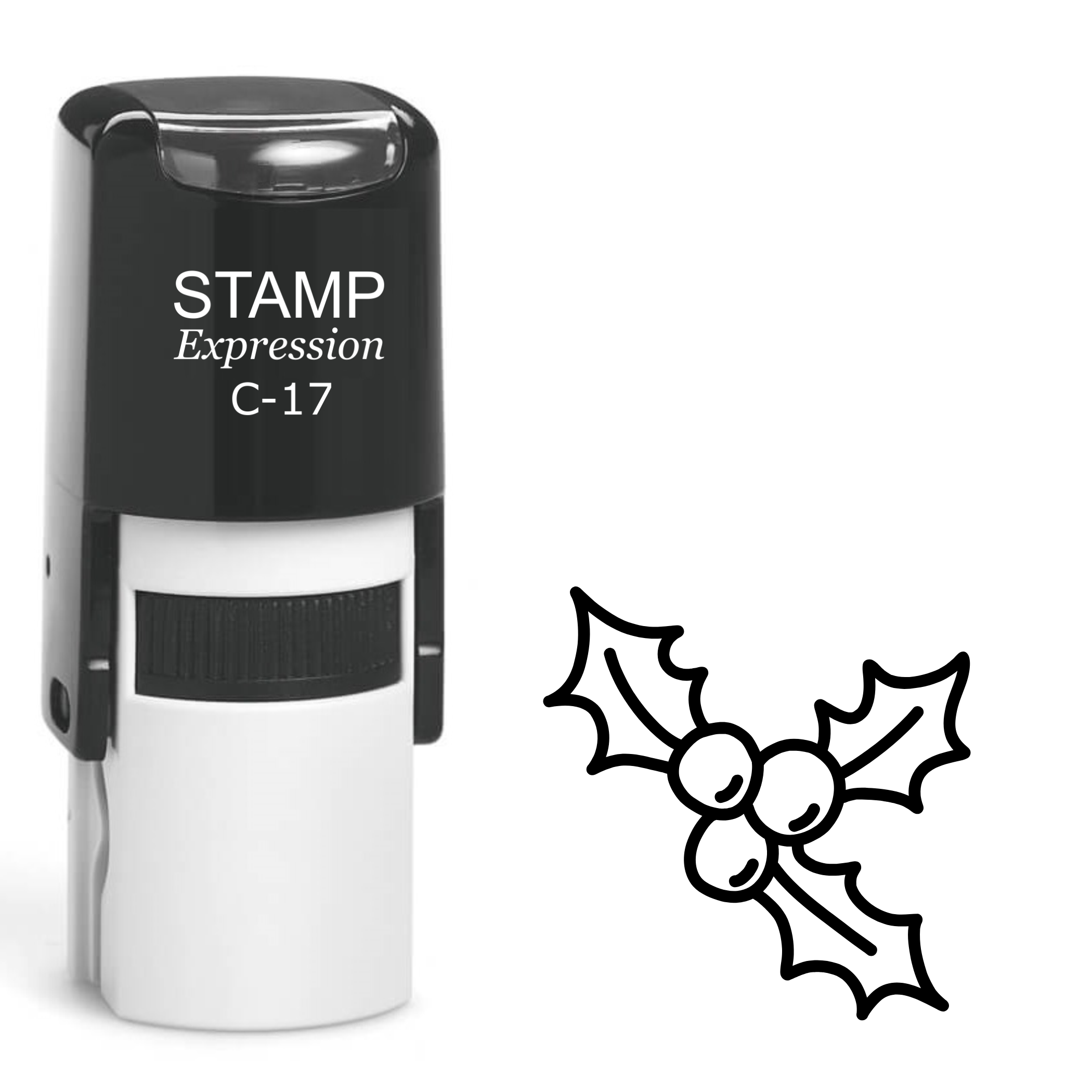 Holly berry outline Self Inking Rubber Stamp (SH-62927)