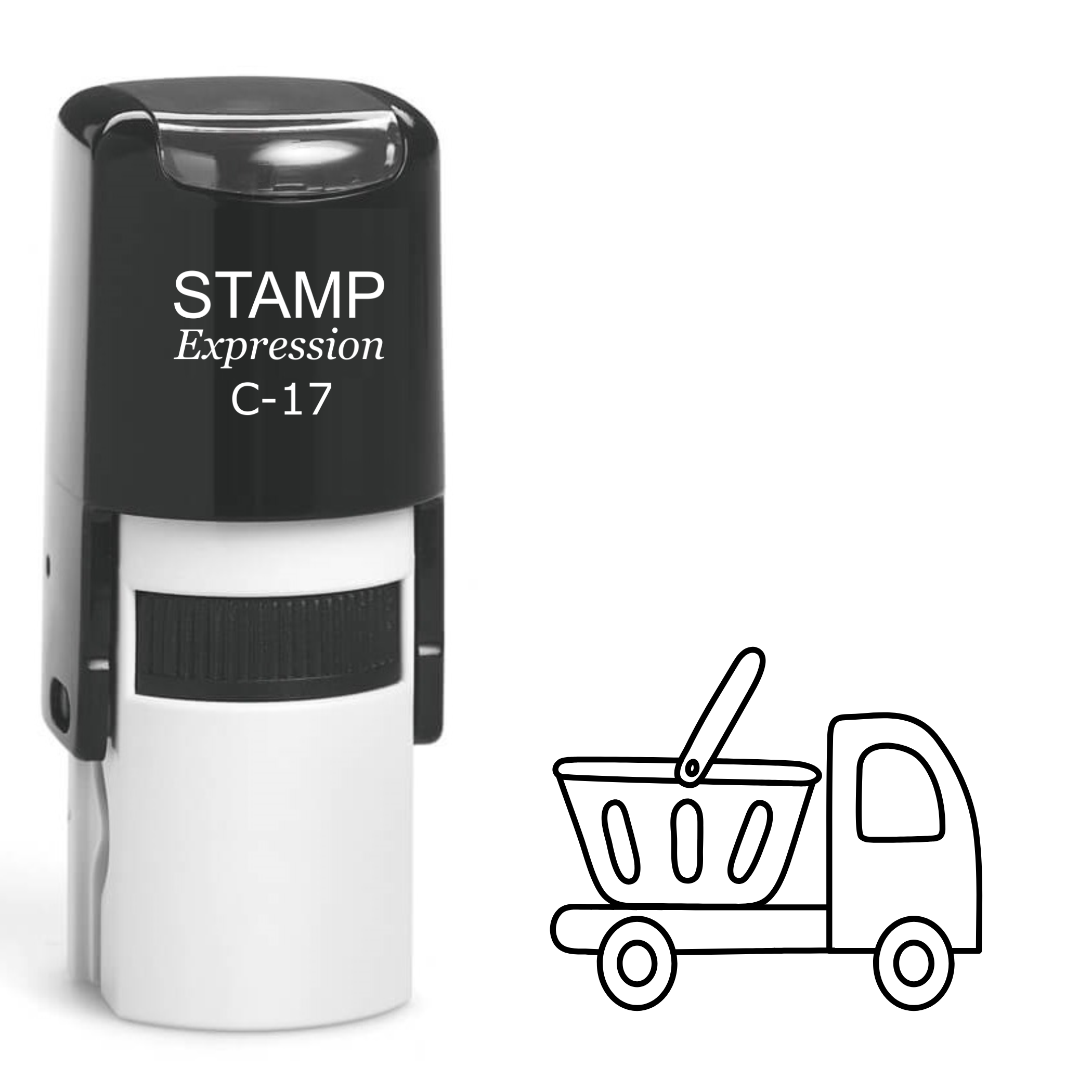 Little truck outline Self Inking Rubber Stamp (SH-62942)