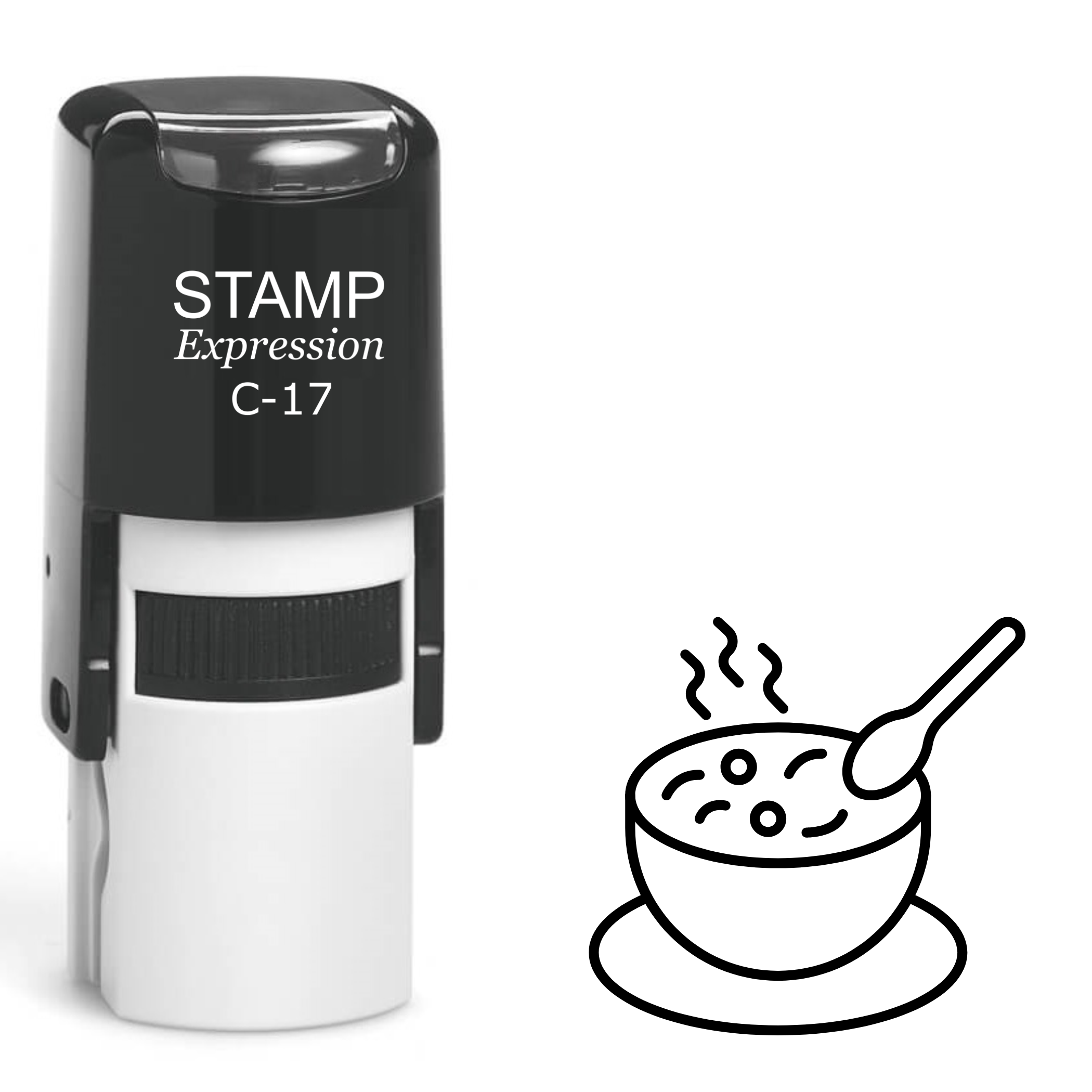 Hot soup in a bowl Self Inking Rubber Stamp (SH-62945)