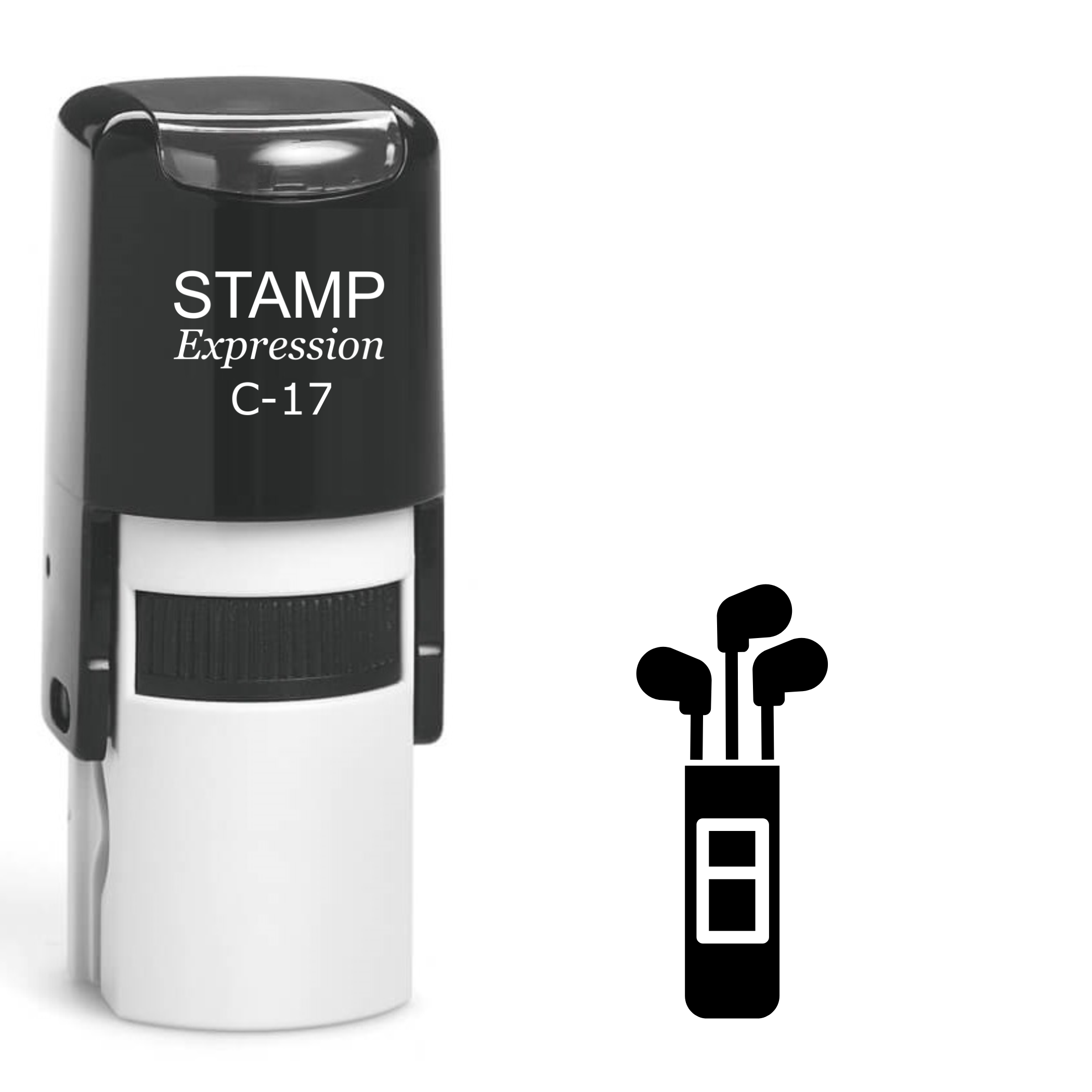 Golf clubs sports Self Inking Rubber Stamp (SH-62972)