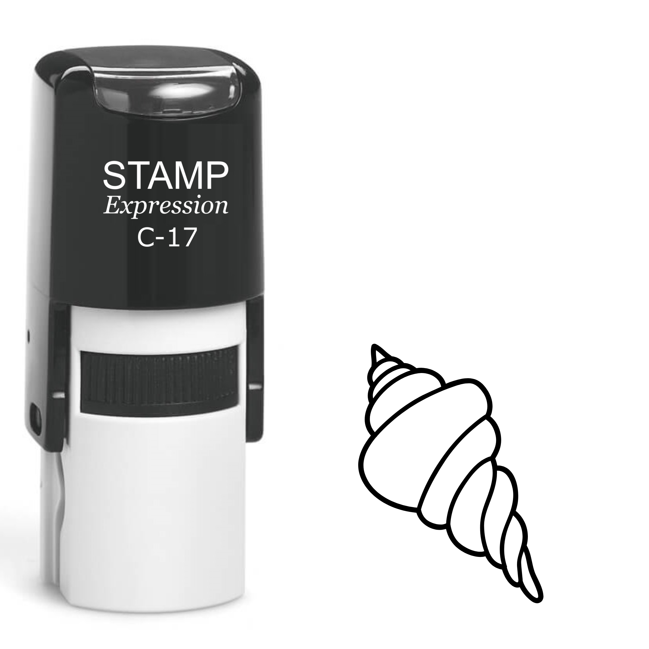 Seashell outline Self Inking Rubber Stamp (SH-62979)