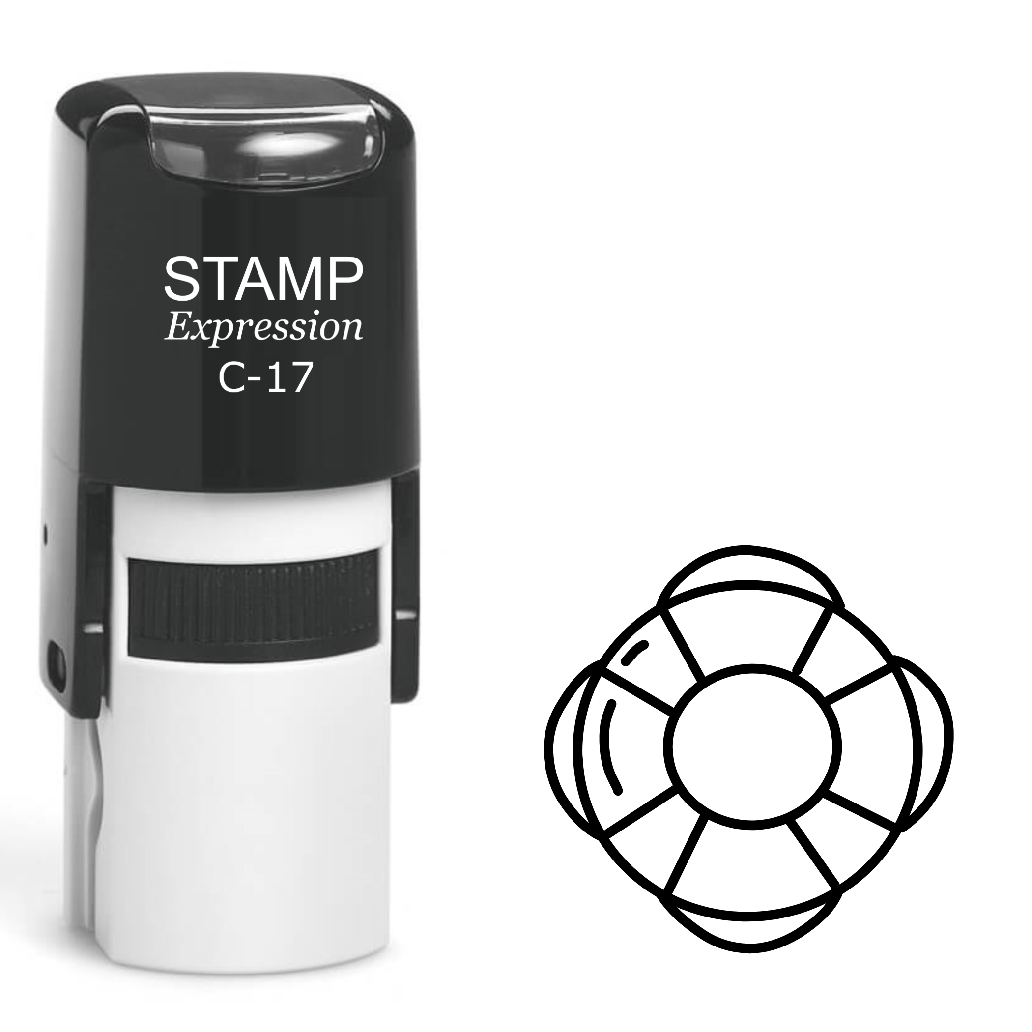 Boat Life Ring Self Inking Rubber Stamp (SH-62980)