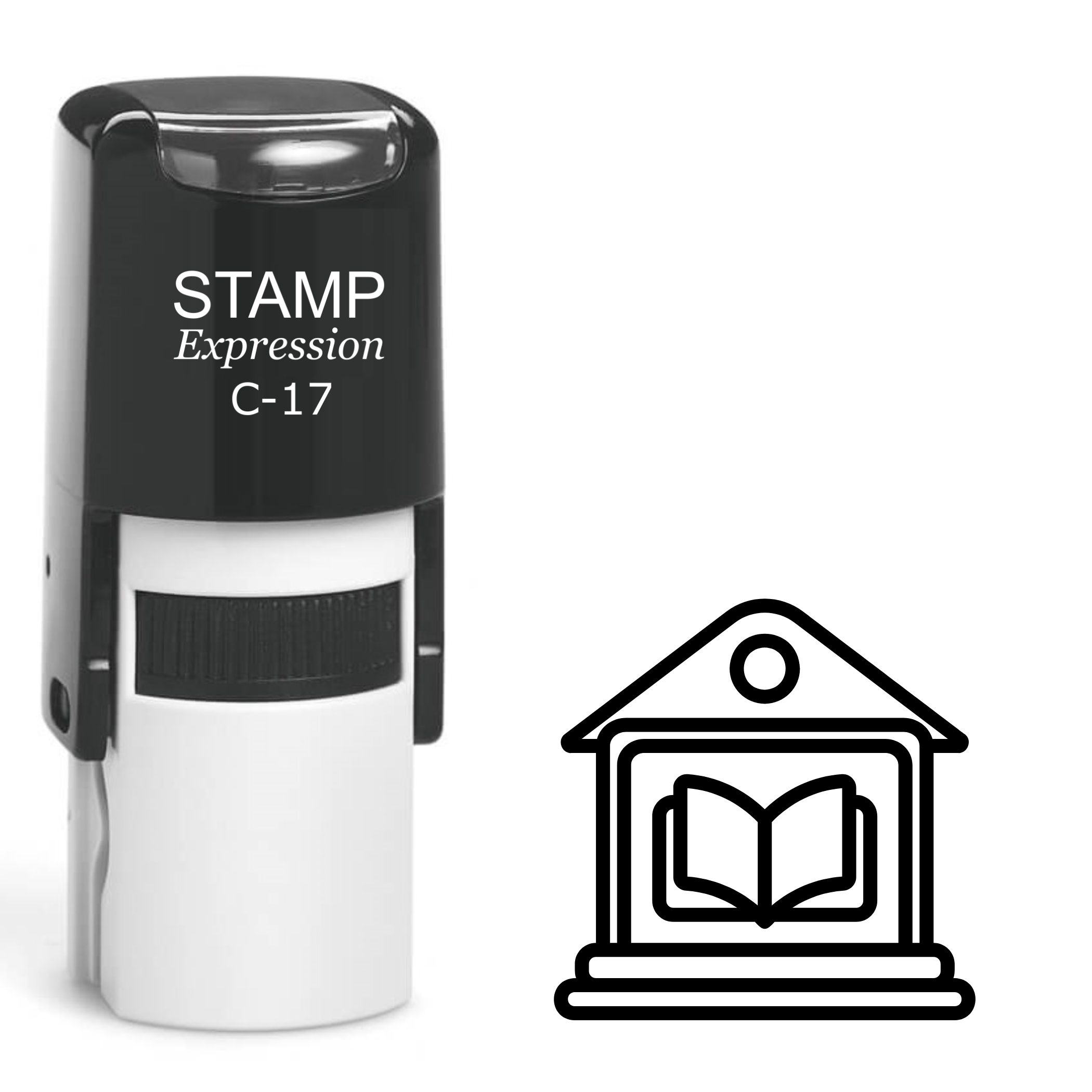 Library outline Self Inking Rubber Stamp (SH-62987)