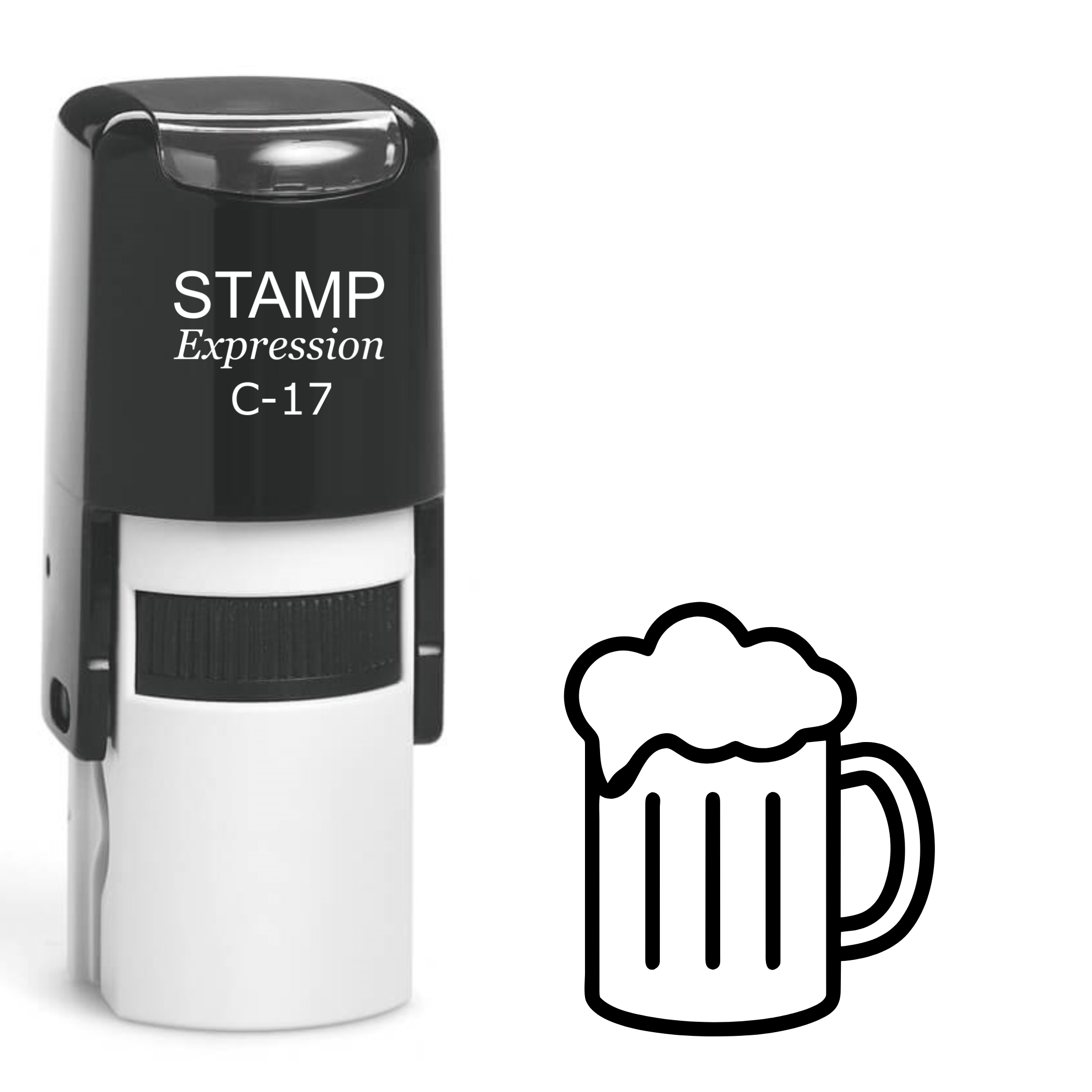 Beer mug outline Self Inking Rubber Stamp (SH-63000)