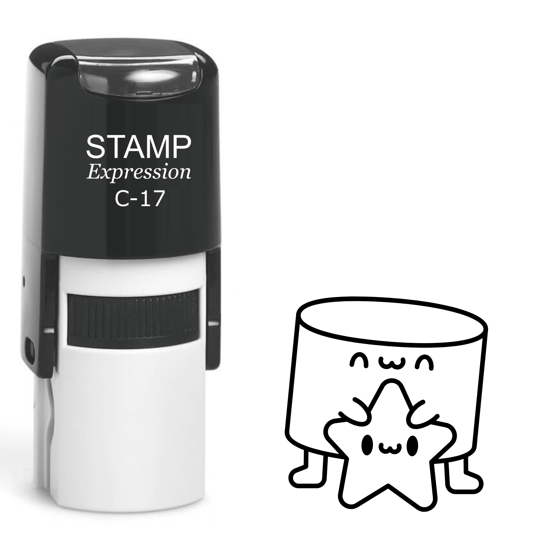 Marshmallow with a star Self Inking Rubber Stamp (SH-63049)