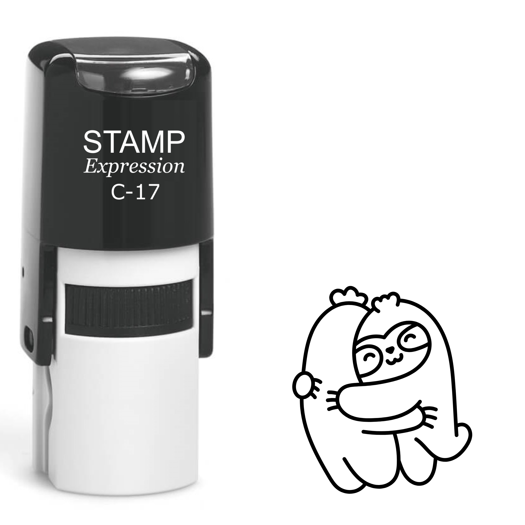 Two hugging sloths Self Inking Rubber Stamp (SH-63061)