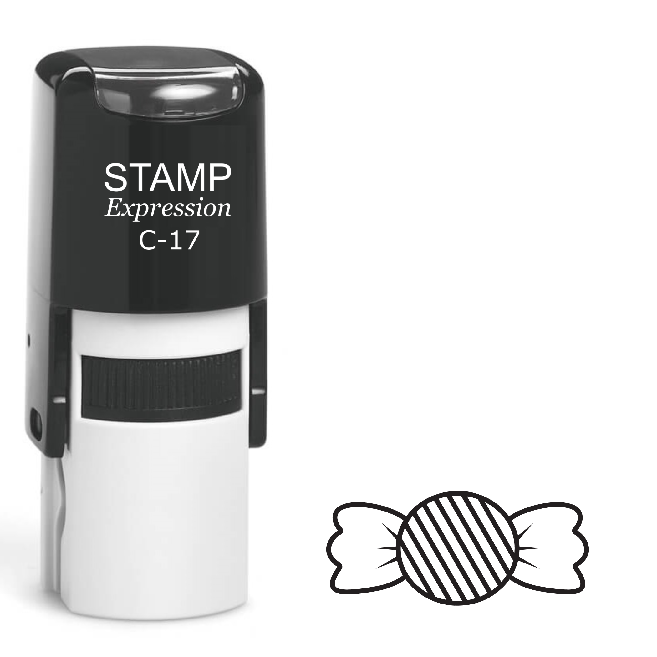 Striped candy Self Inking Rubber Stamp (SH-63108)