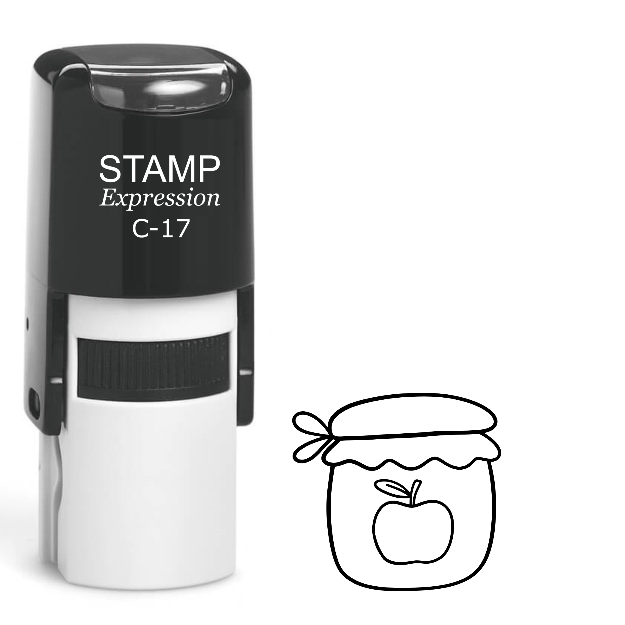 Apple jam jar Self Inking Rubber Stamp (SH-63137)