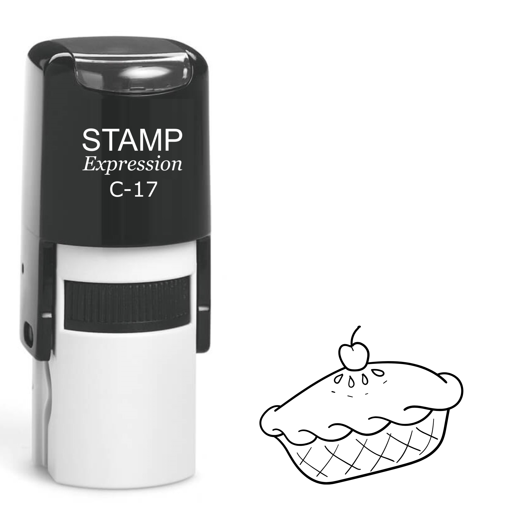 Apple pie with cherry on top Self Inking Rubber Stamp (SH-63157)