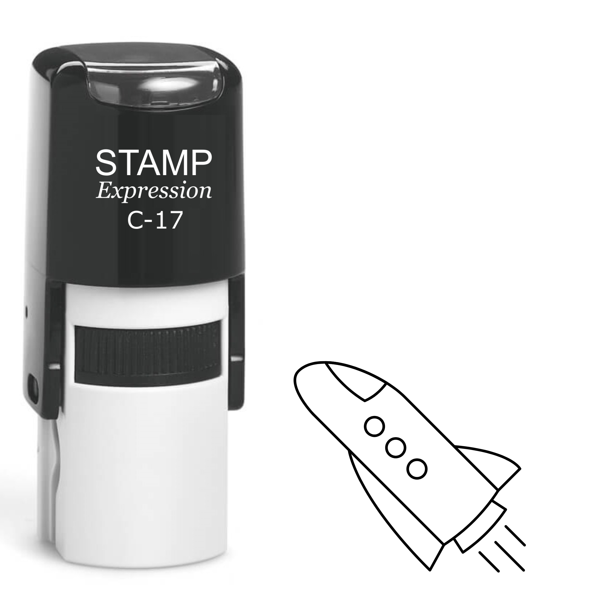 Flying rocket Self Inking Rubber Stamp (SH-63164)