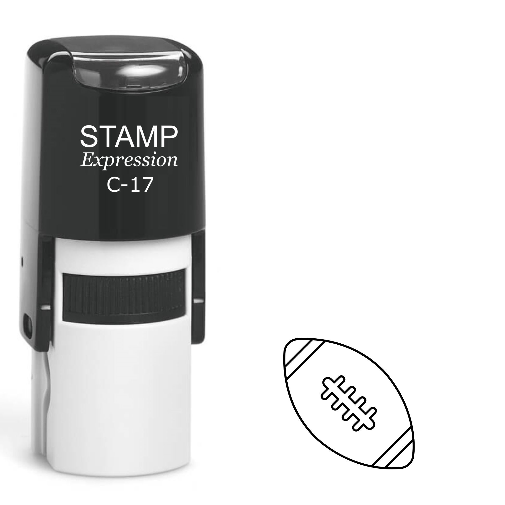 Football outline Self Inking Rubber Stamp (SH-63193)