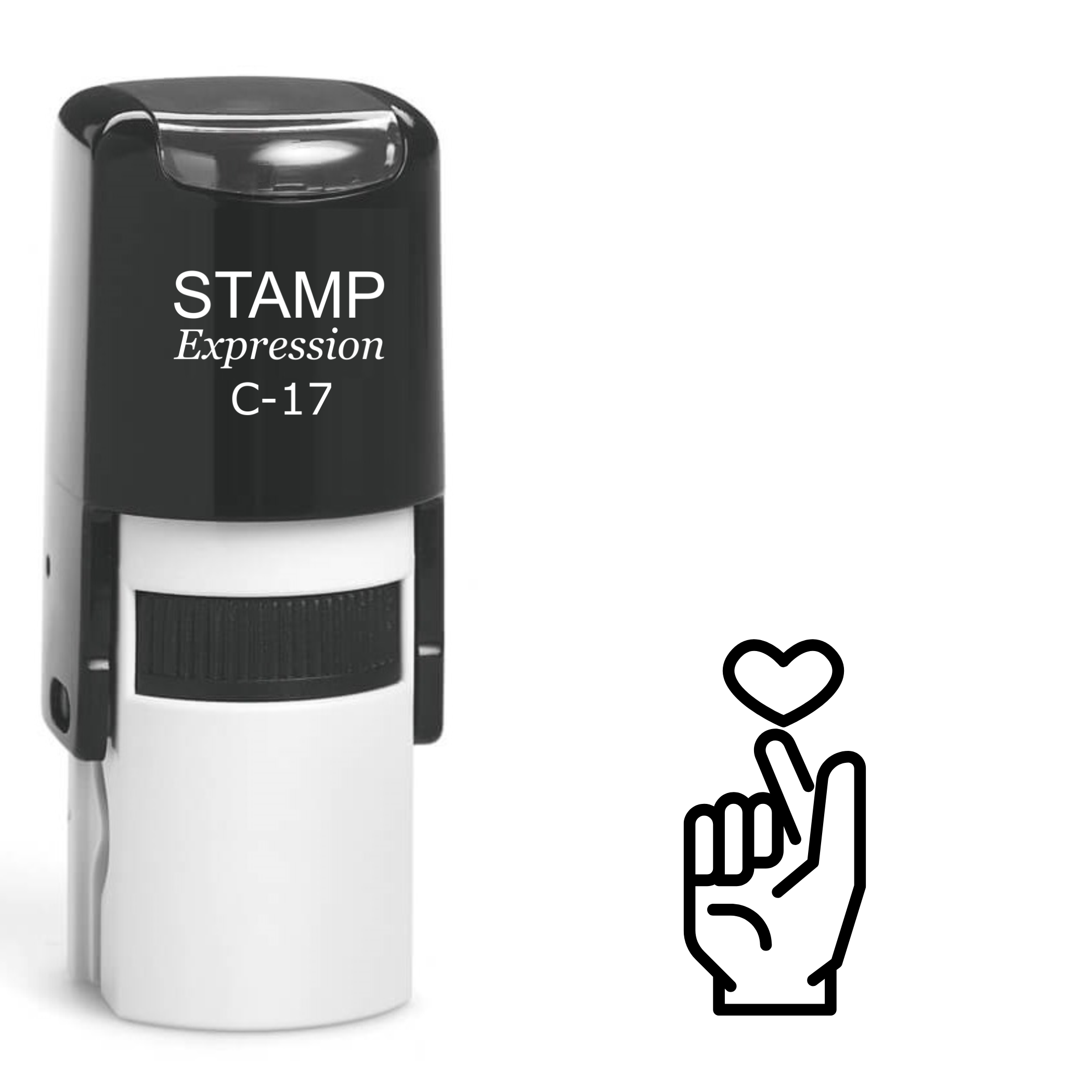 Gen Alpha heart sign emoji hand forward Self Inking Rubber Stamp (SH-63224)
