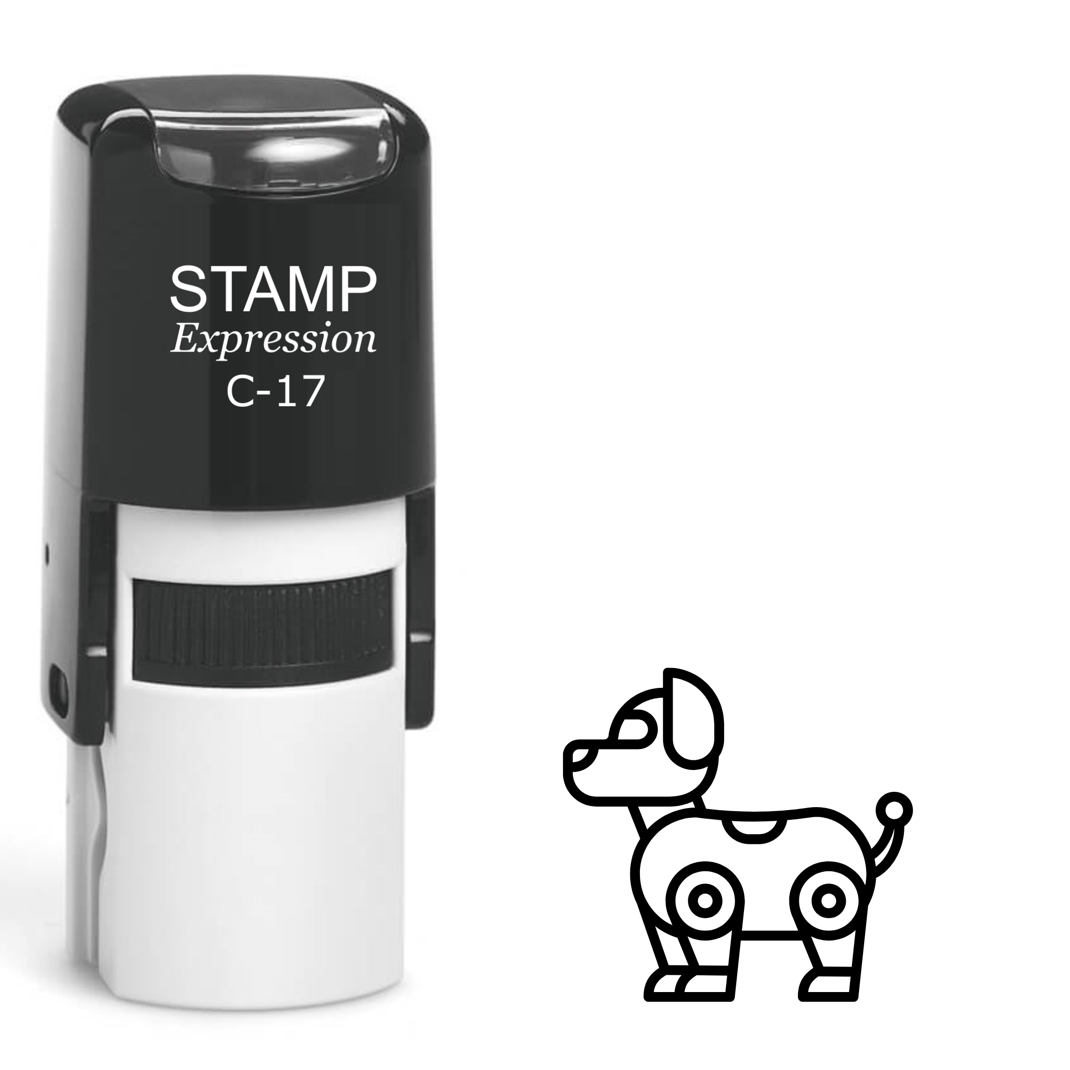 Robot dog outline Self Inking Rubber Stamp (SH-63237)
