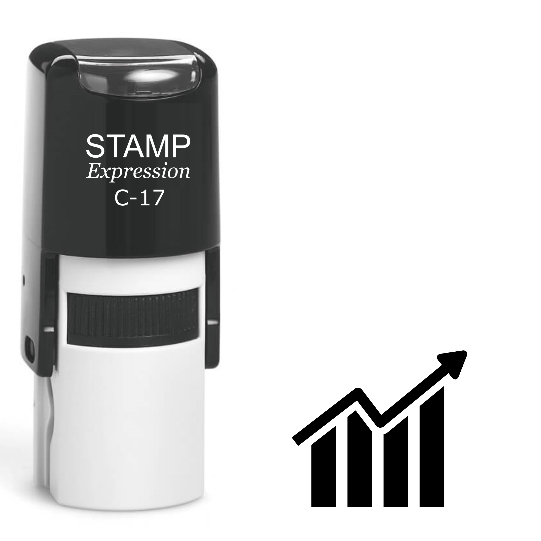 Graph chart with arrow pointing up sales Self Inking Rubber Stamp (SH-63242)