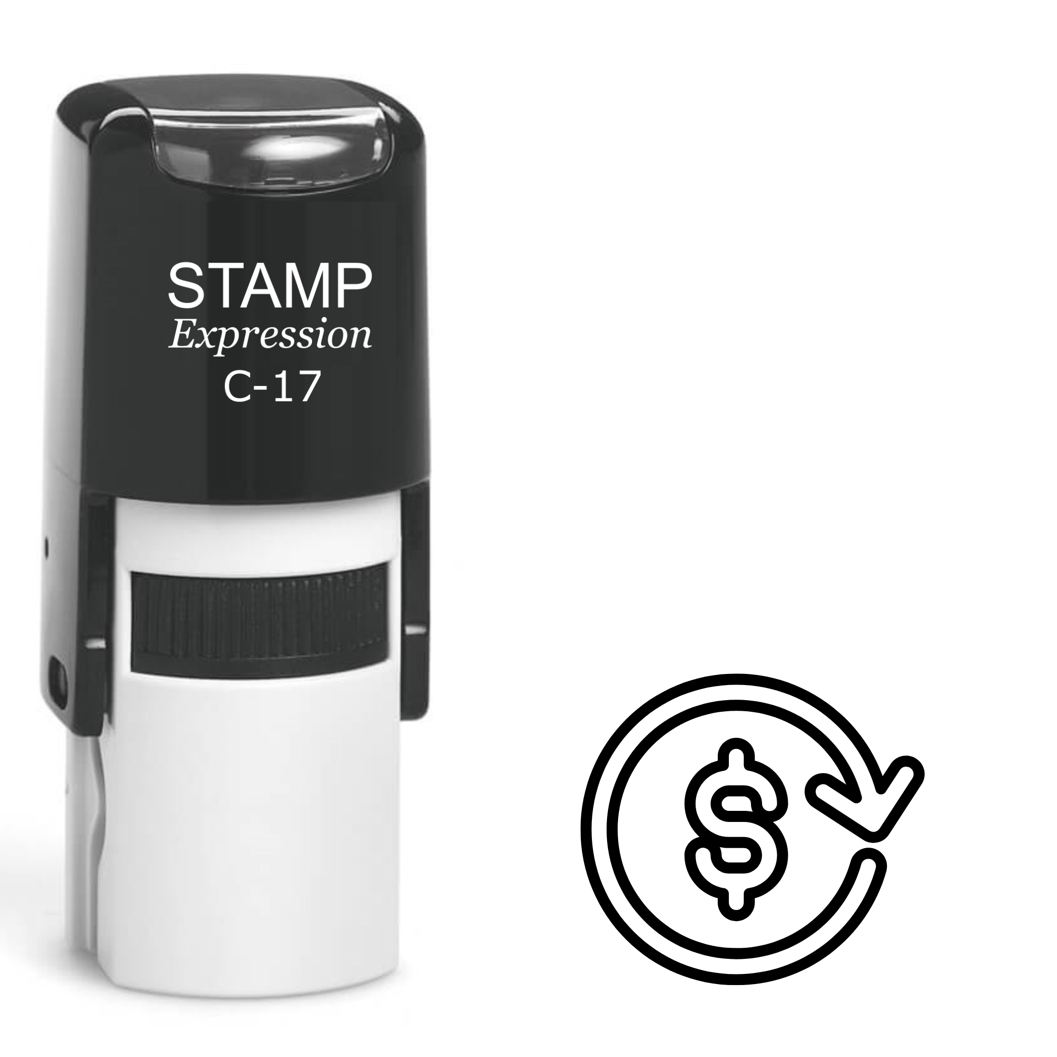 Dollar sign with circle and arrow Self Inking Rubber Stamp (SH-63244)