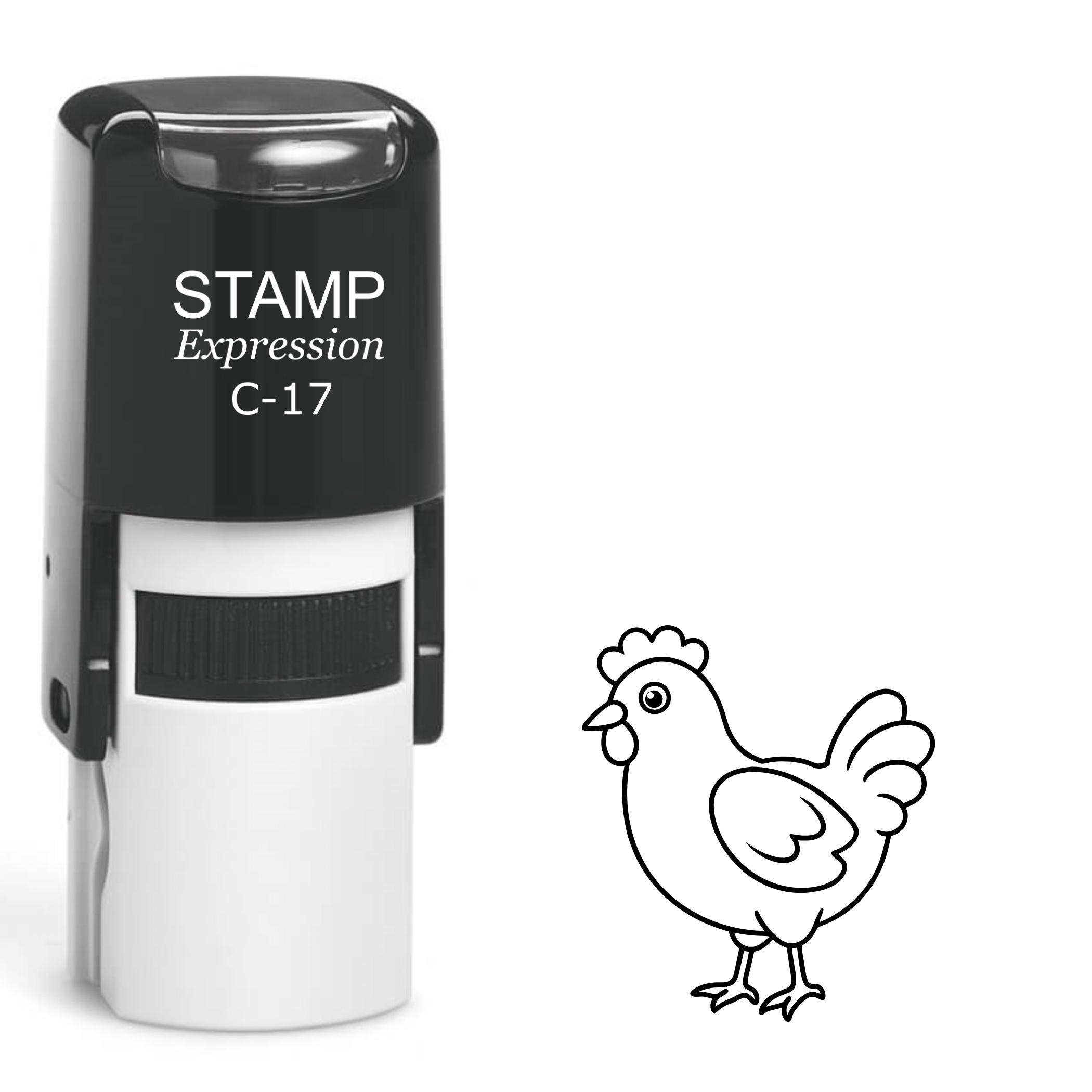 Chicken outline Self Inking Rubber Stamp (SH-63253)