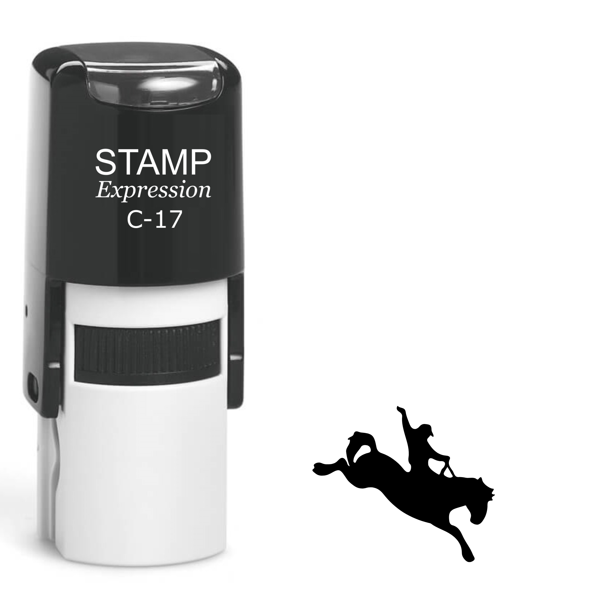Rodeo horse and cowboy western Self Inking Rubber Stamp (SH-63260)