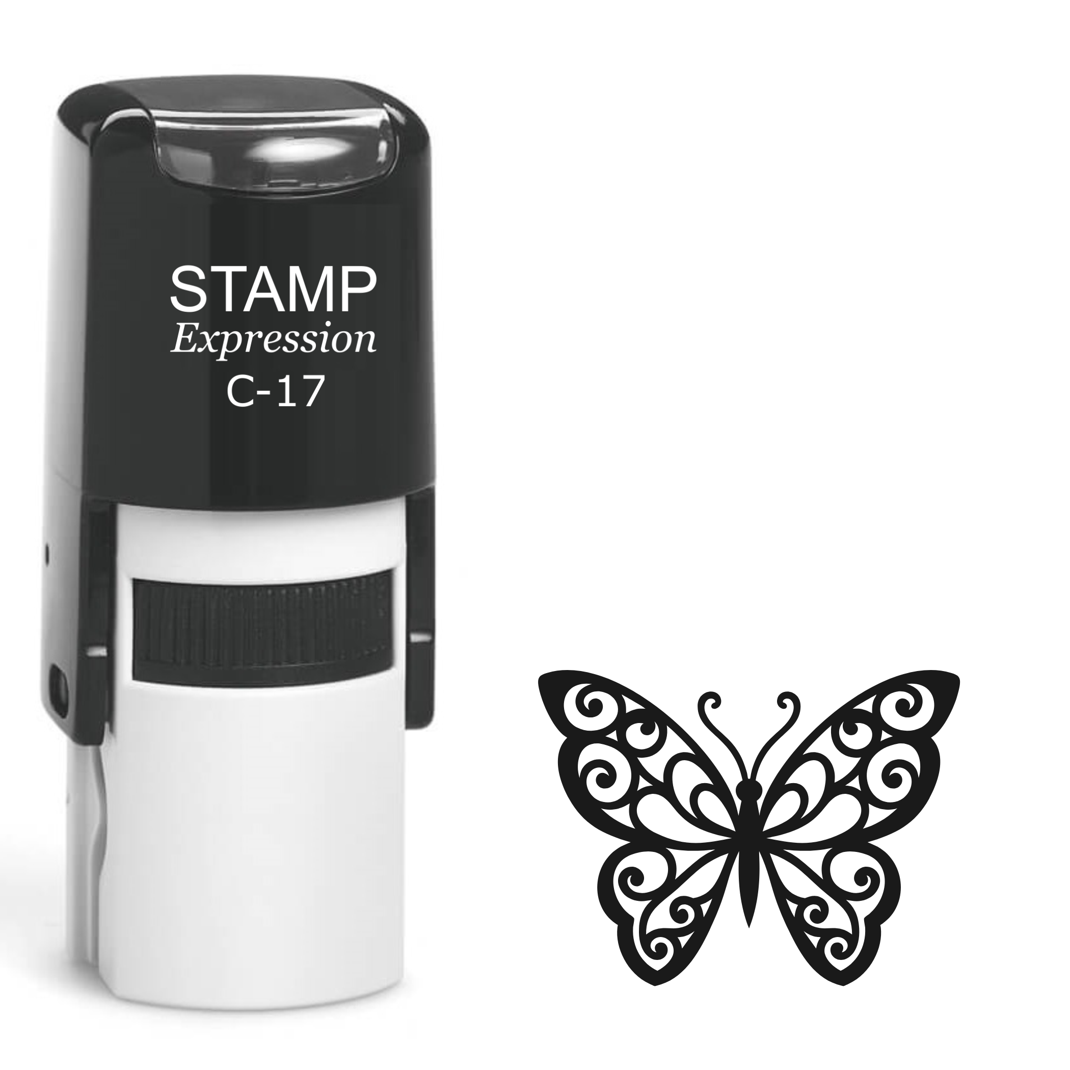Ornate butterfly Self Inking Rubber Stamp (SH-63281)