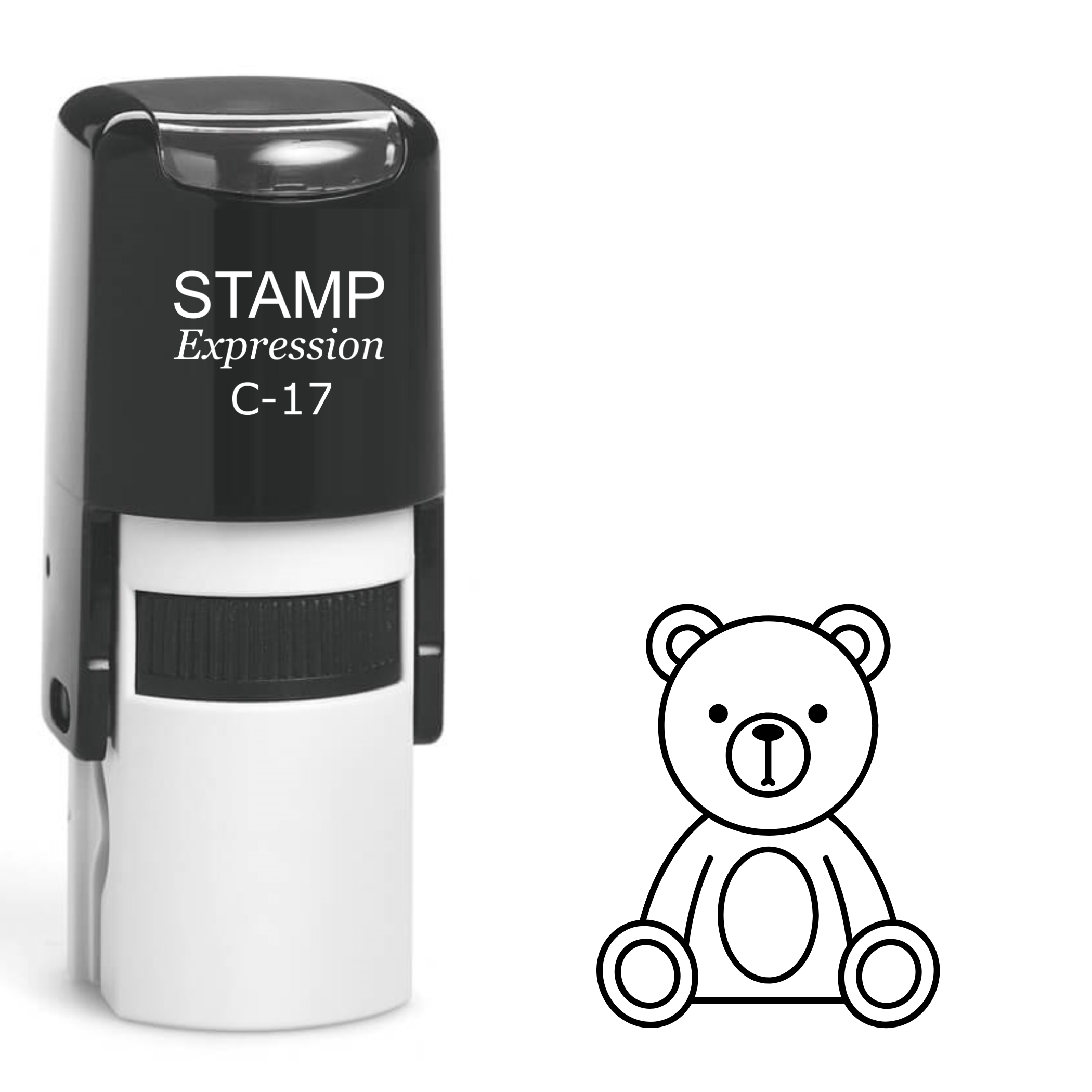 Teddy bear outline Self Inking Rubber Stamp (SH-63293)