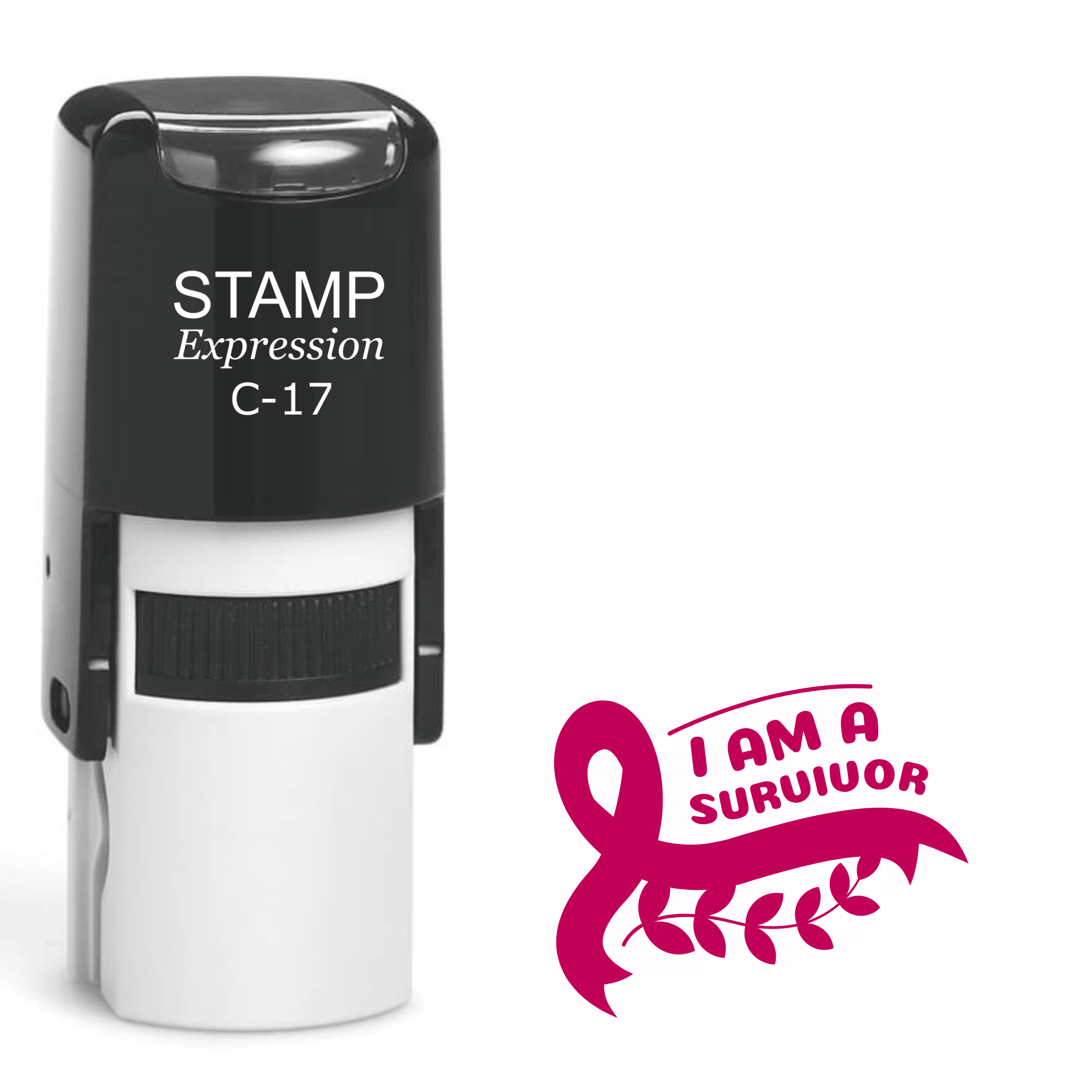 I’m a survivor breast cancer ribbon Self Inking Rubber Stamp (SH-63337)