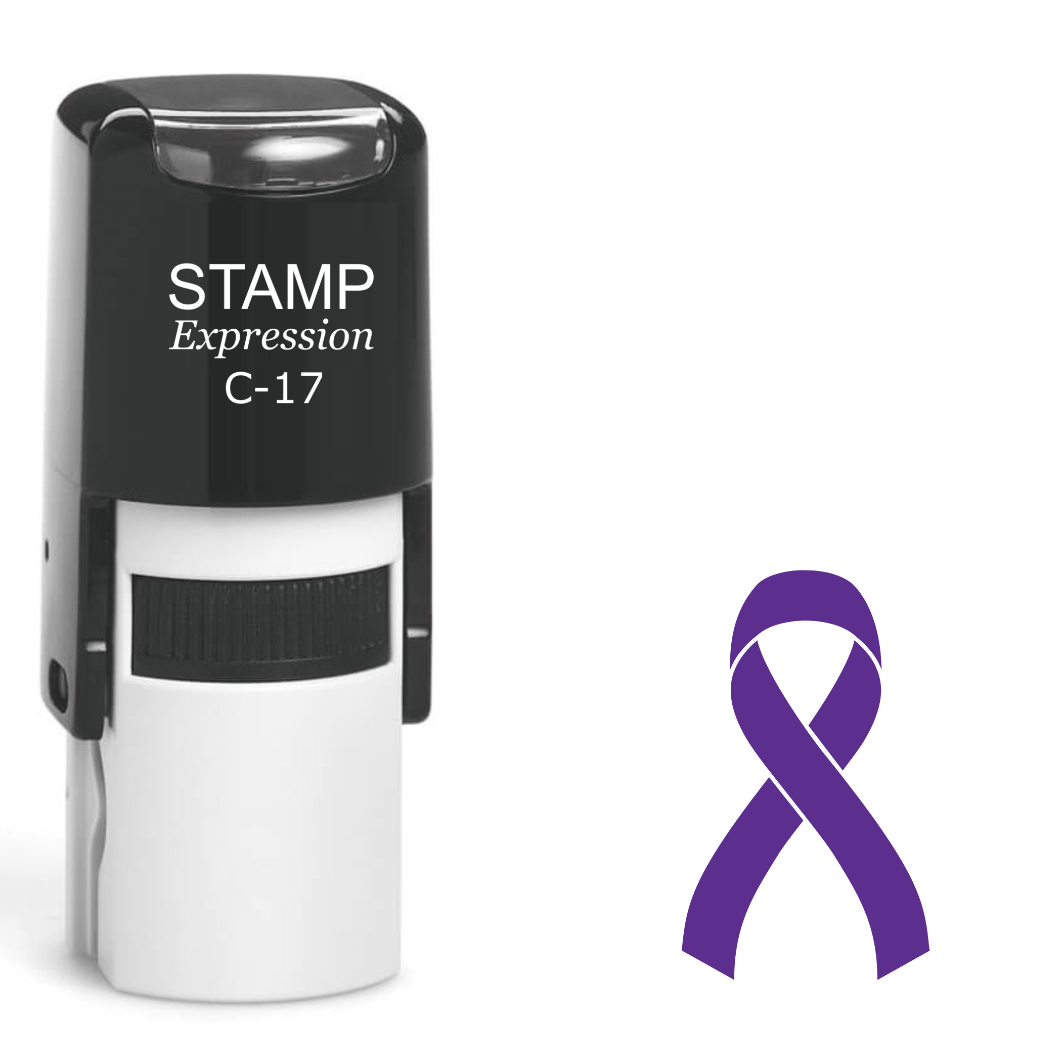 Alzheimer’s awareness ribbon Self Inking Rubber Stamp (SH-63345)
