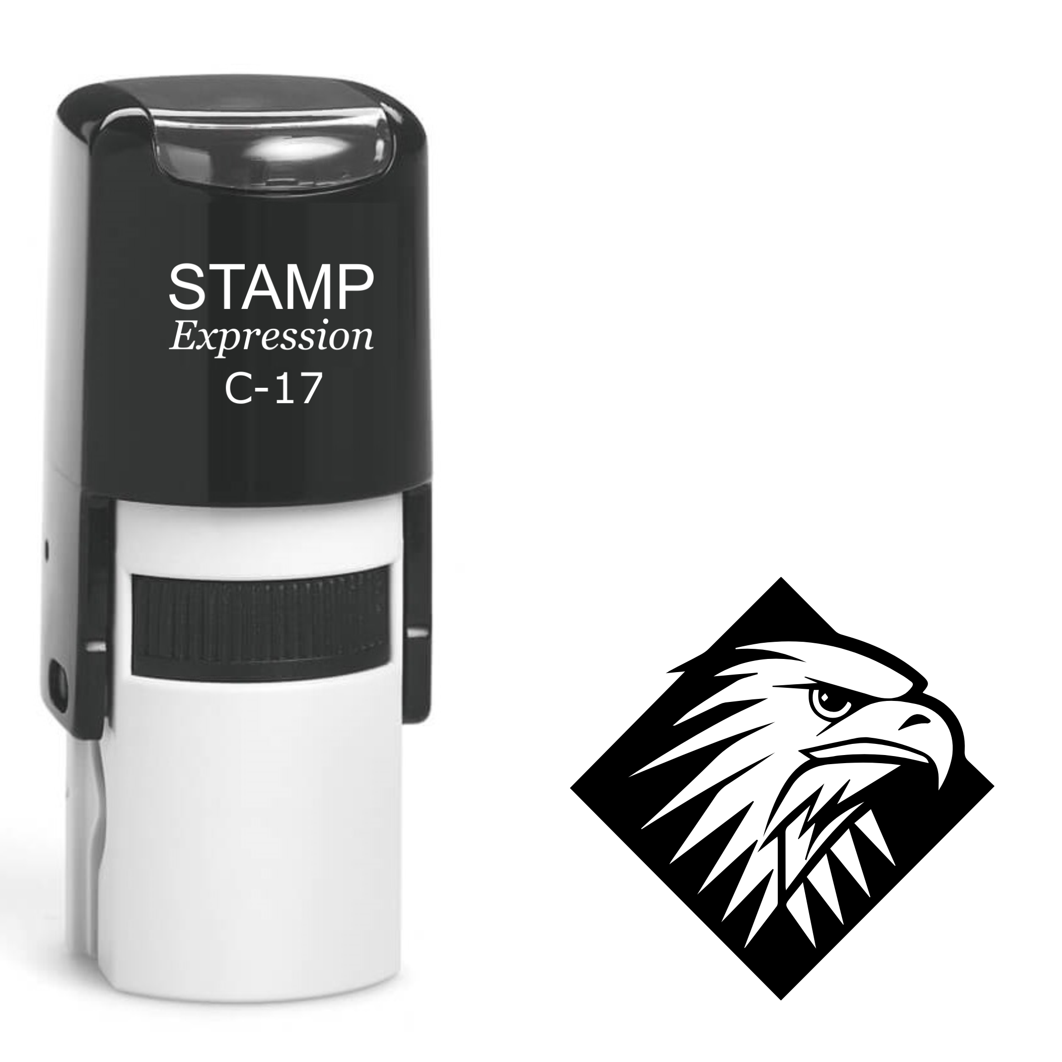 Eagle head in square Self Inking Rubber Stamp (SH-63368)