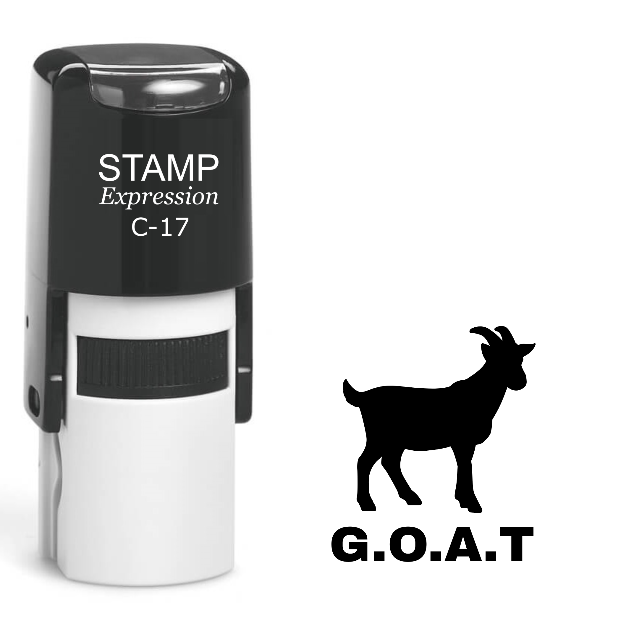 G.O.A.T. Greatest of All Time goat Self Inking Rubber Stamp (SH-63382)